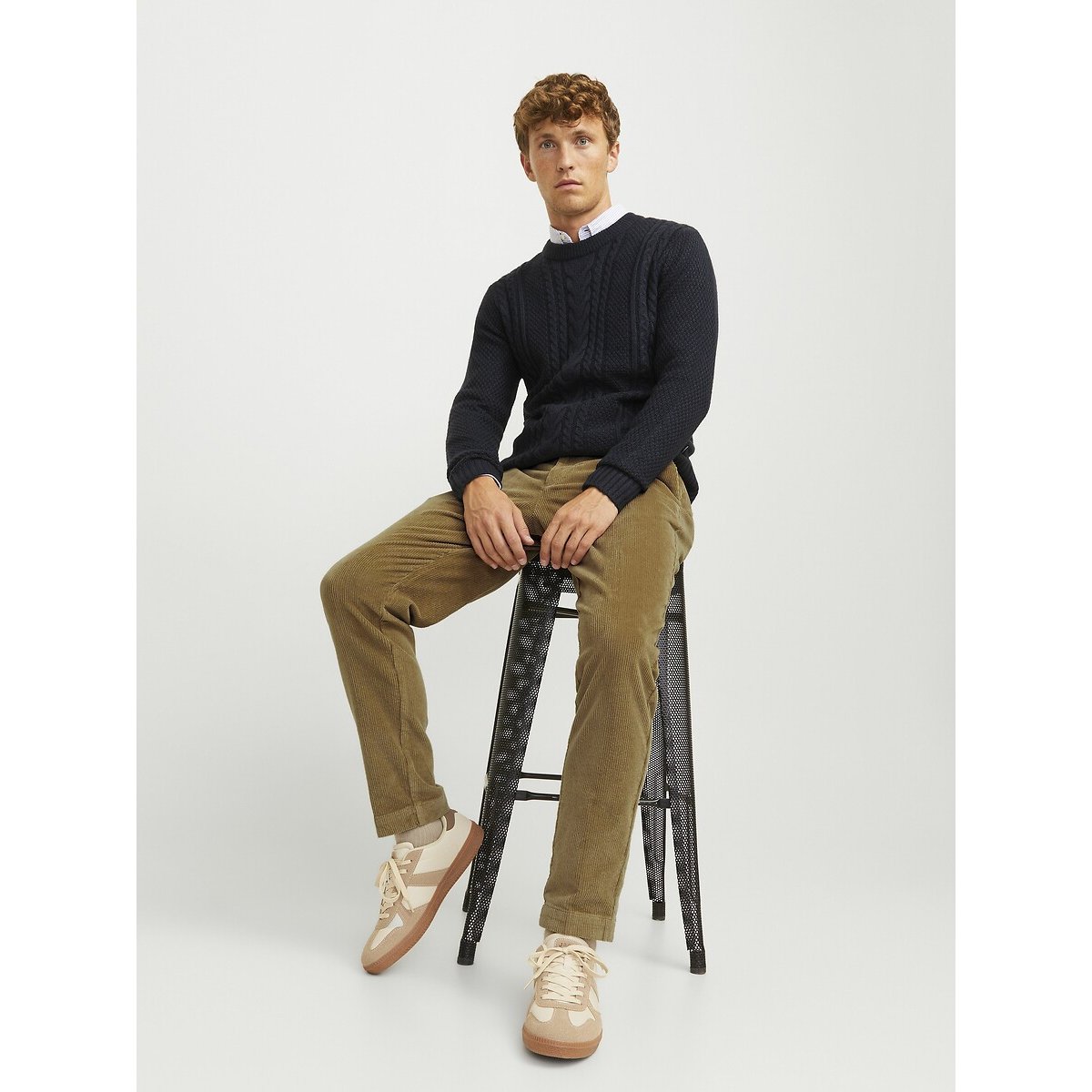 Pantalon chino en corduroy beige, JACK & JONES