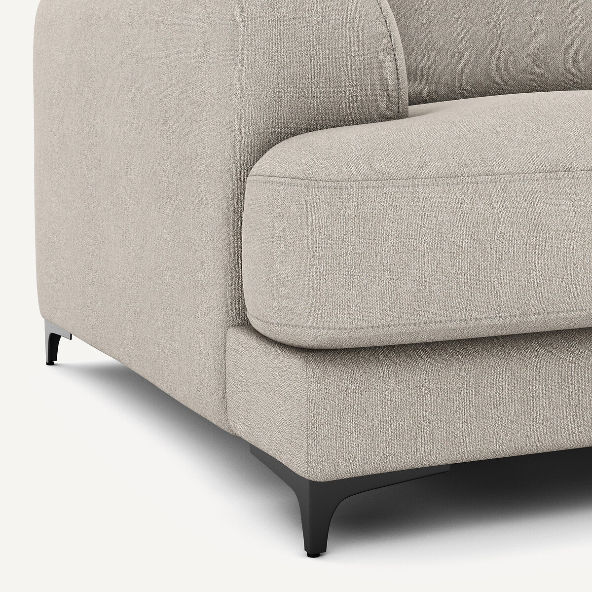 Canapé 4P convertible texturé viscose lin, Marsile naturel, AM.PM