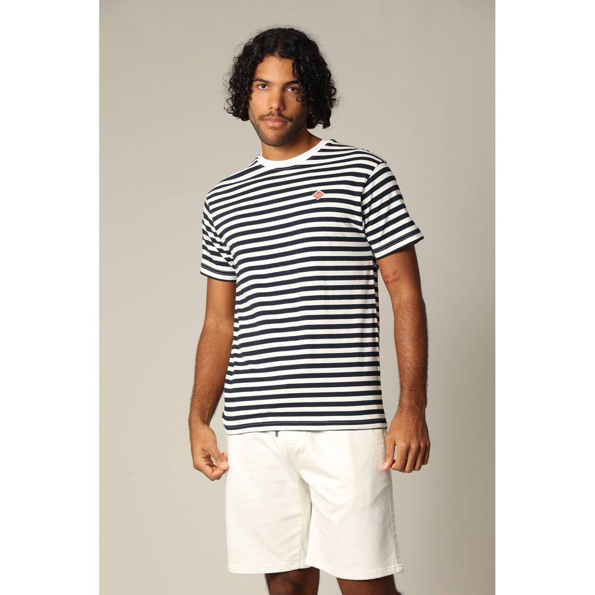 T-shirt marinière loose fit à manches courtes MENZO navy, DEELUXE