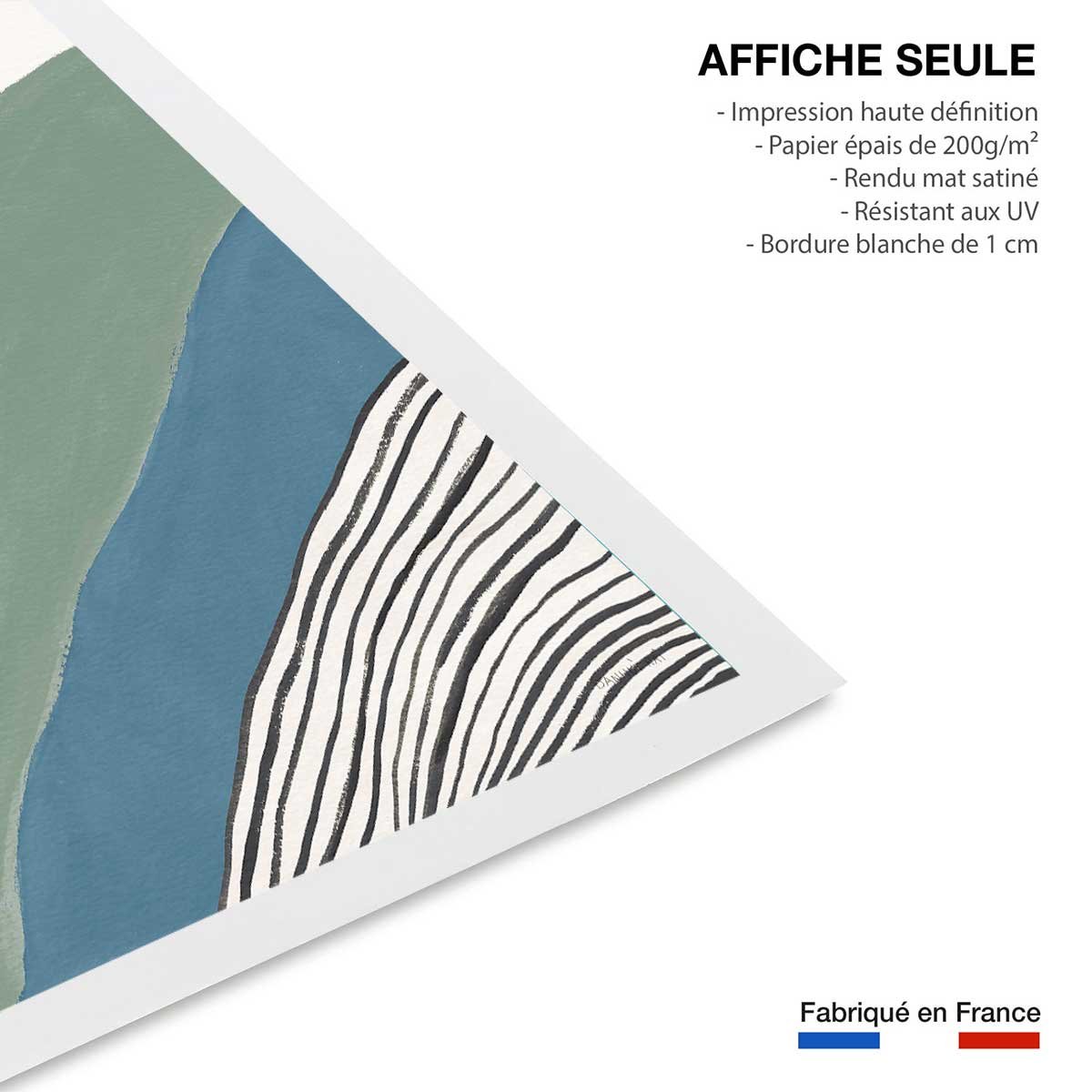 Affiche Retro coloré IV affiche seule, HEXOA