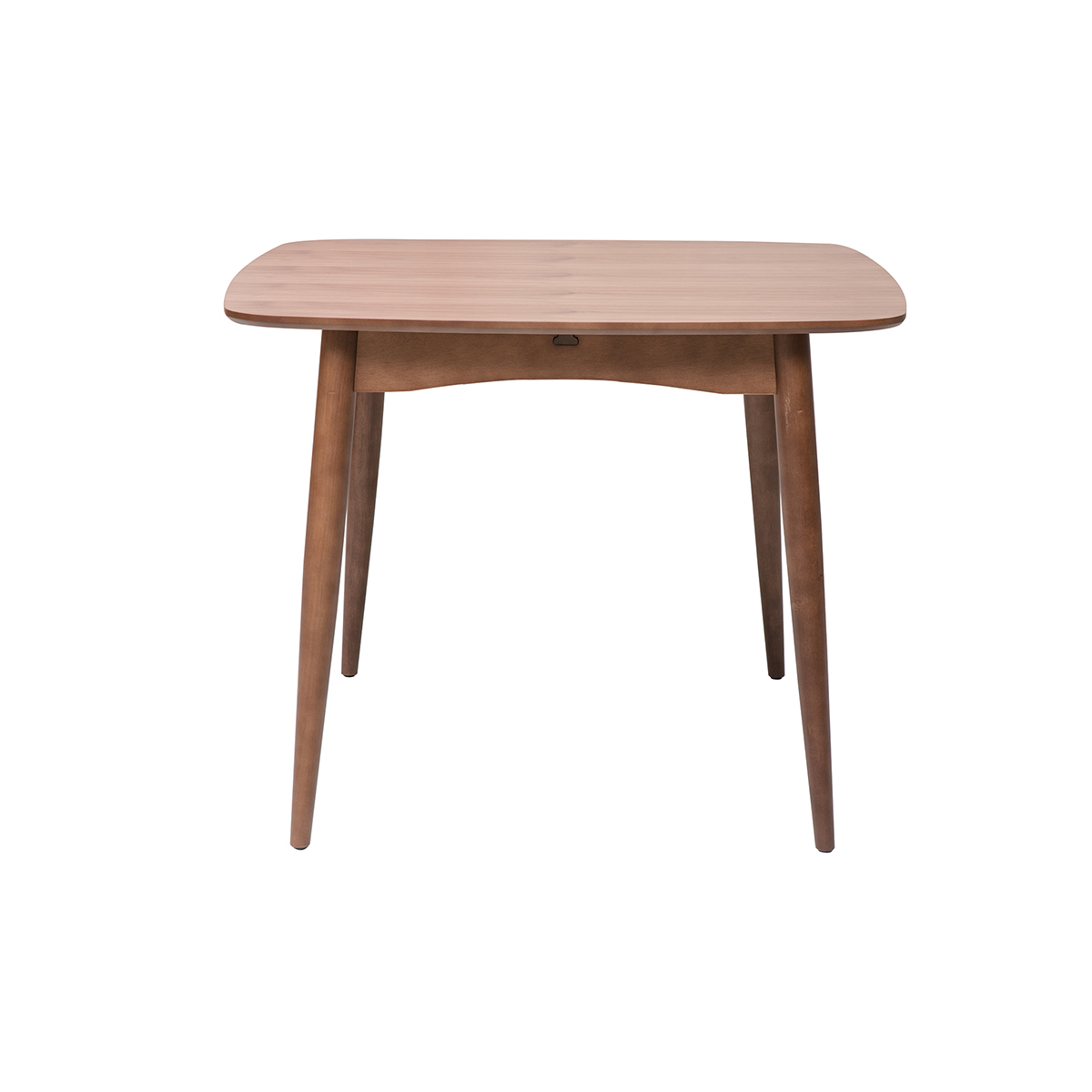 Table extensible rallonges intégrées carrée en bois foncé noyer L100-140 cm HELMA couleur unique, MILIBOO
