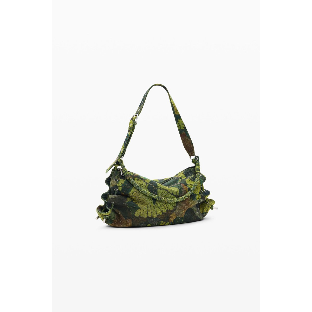 Grand sac imprimé M C Lacroix vert, DESIGUAL