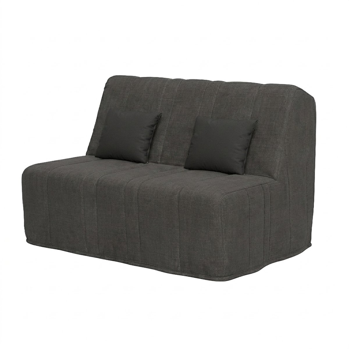 Banquette convertible NEA BZ, couchage 140x190, avec 2 coussins OFFERTS, Aba anthracite anthracite, RELAXIMA