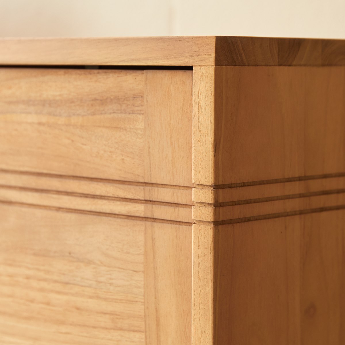 Meuble Hi-FI, TV en Teck massif, BASIC naturel, TIKAMOON