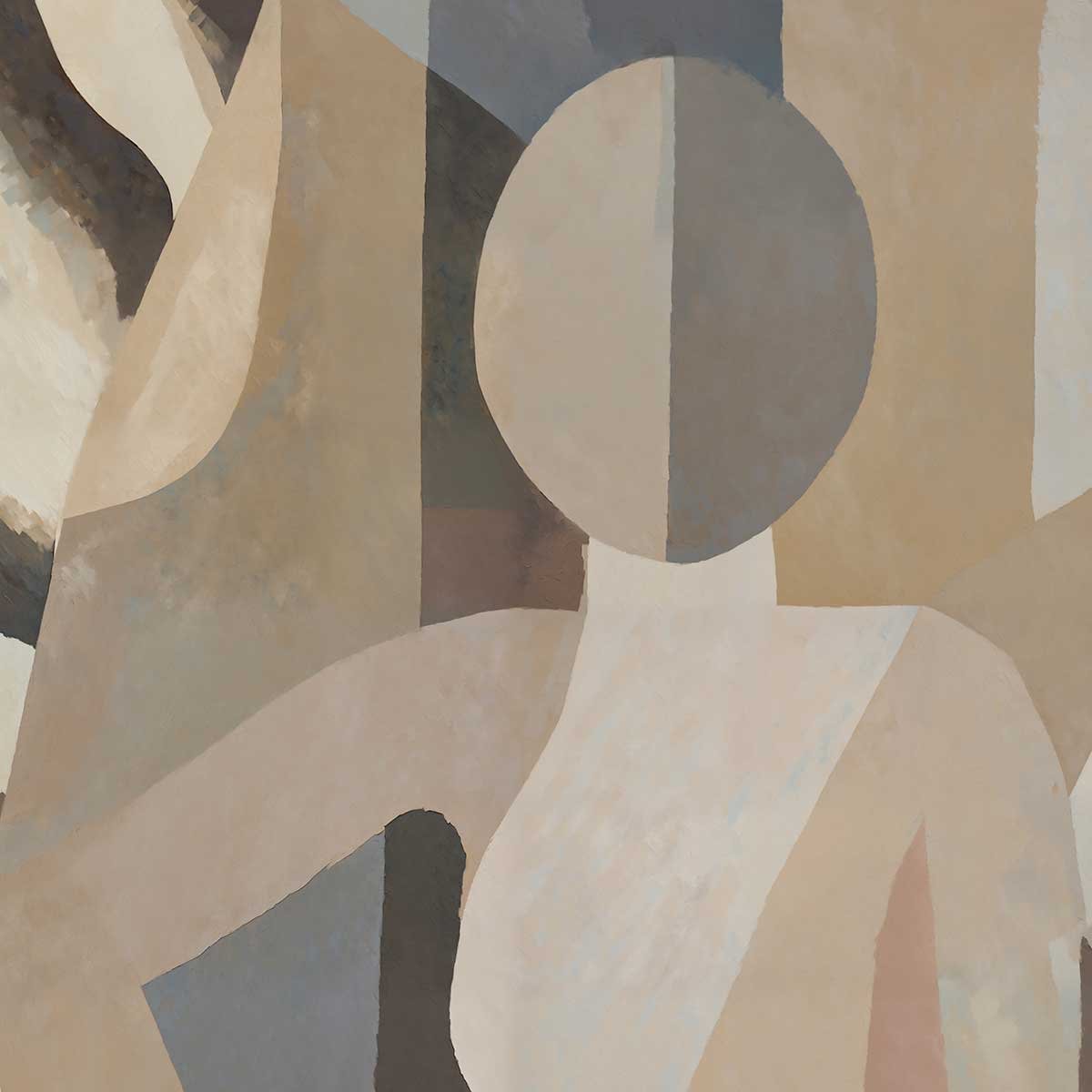 Papier peint Femmes au Désert Ocre beige, HEXOA