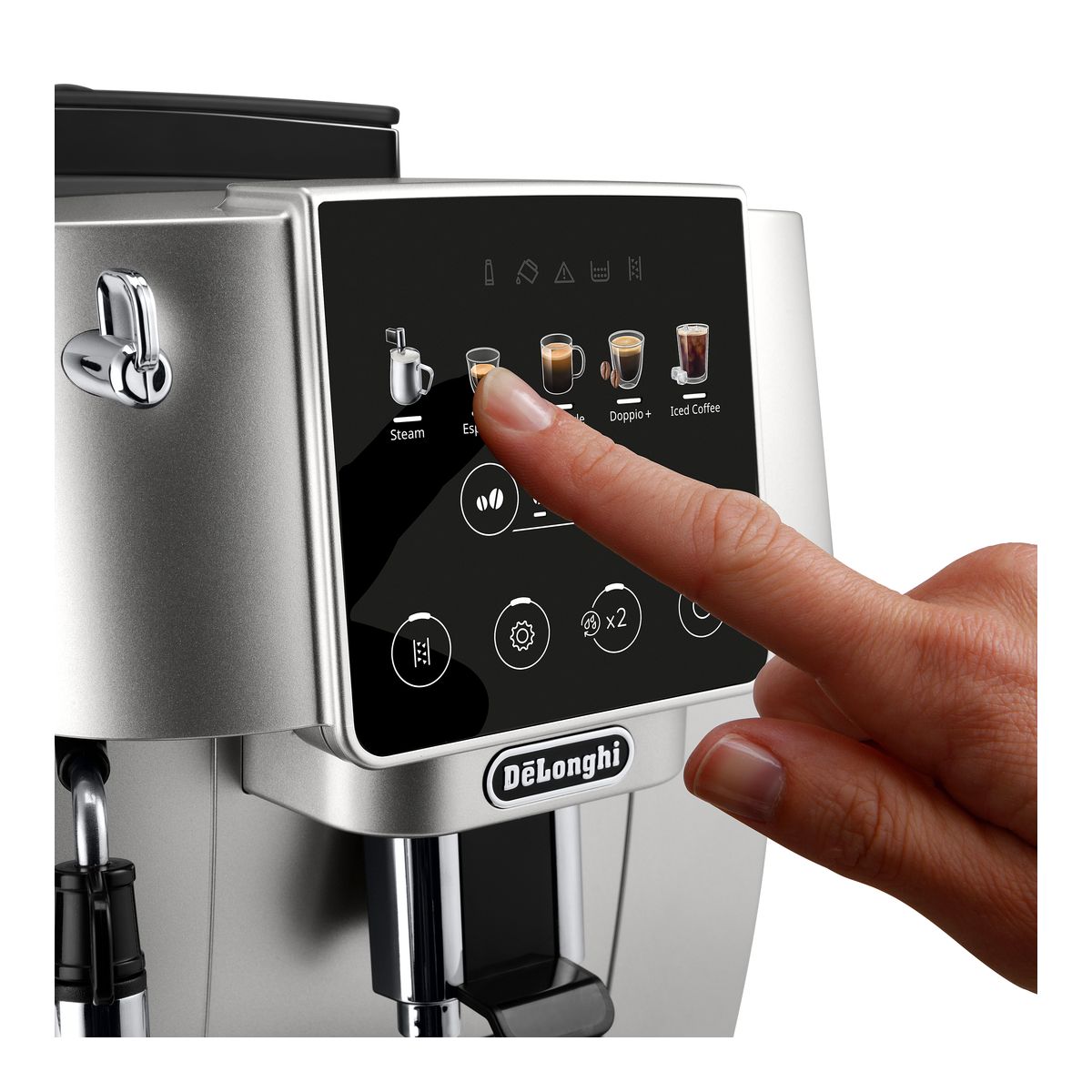 Expresso Broyeur Magnifica Start Color FEB2252.SB Argent couleur unique, DELONGHI