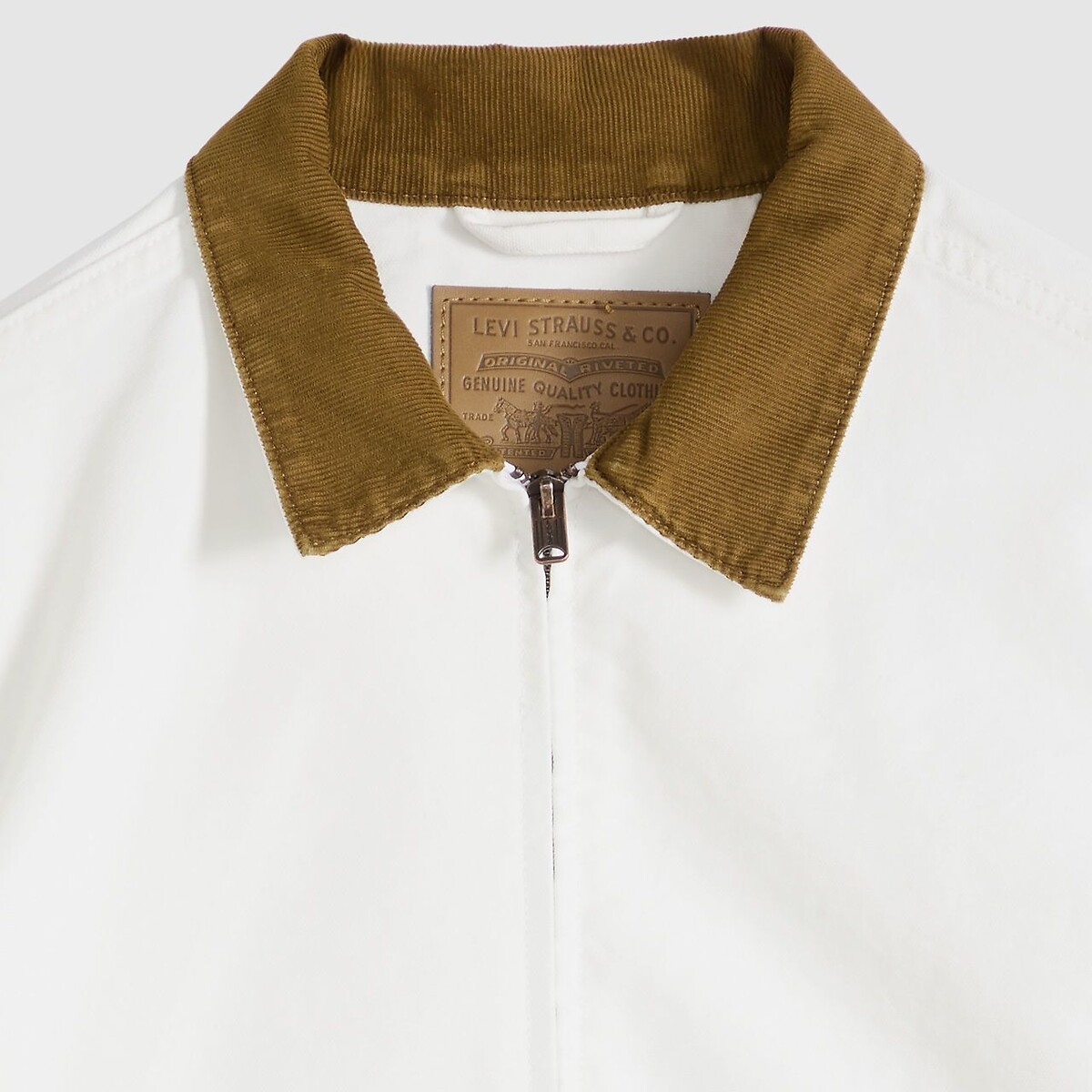 giacca con zip stile Castro con colletto a contrasto bianco, LEVI'S