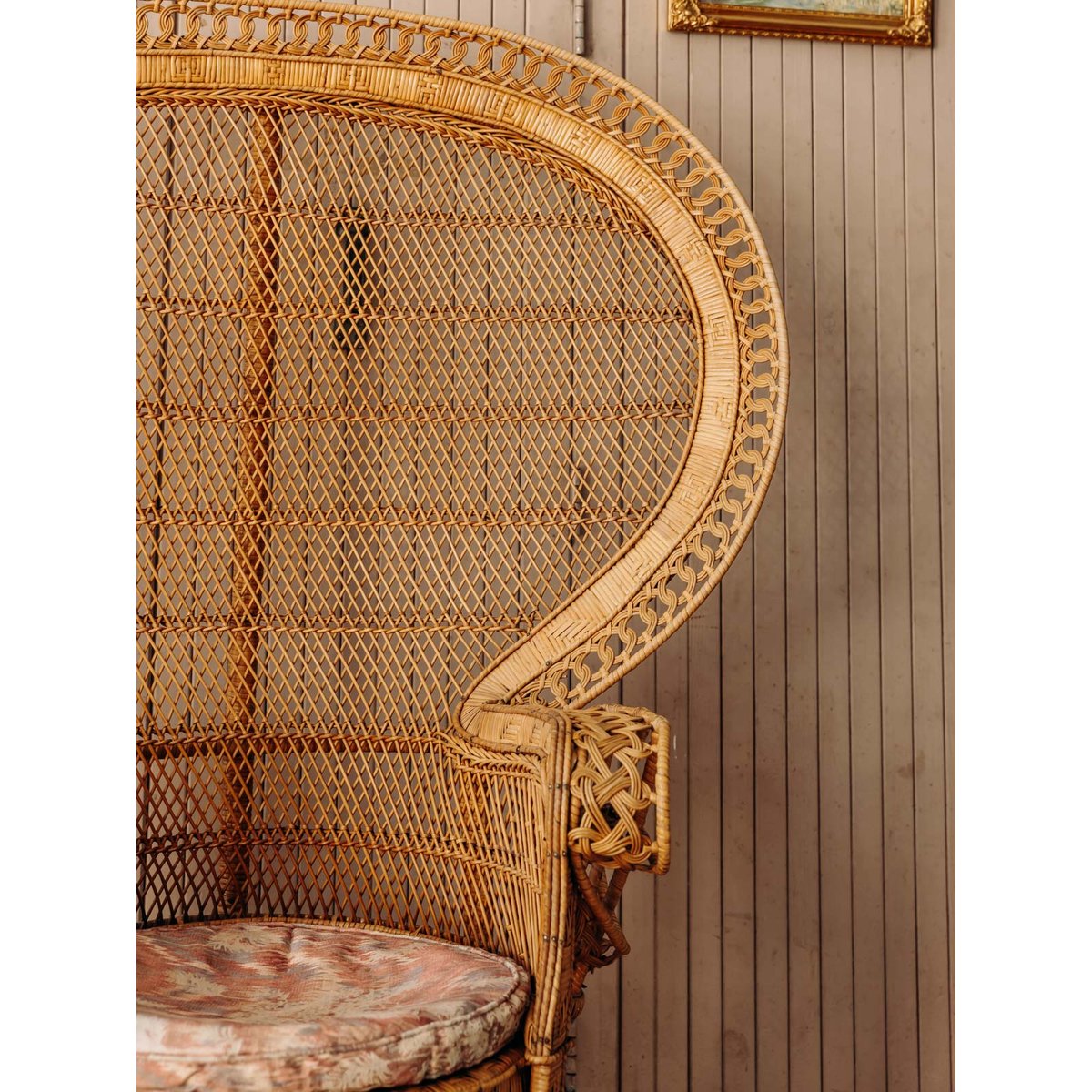 Fauteuil en rotin élégant et grandiose Emmanuel N°28 - Bon état bois clair, DEBONGOUT