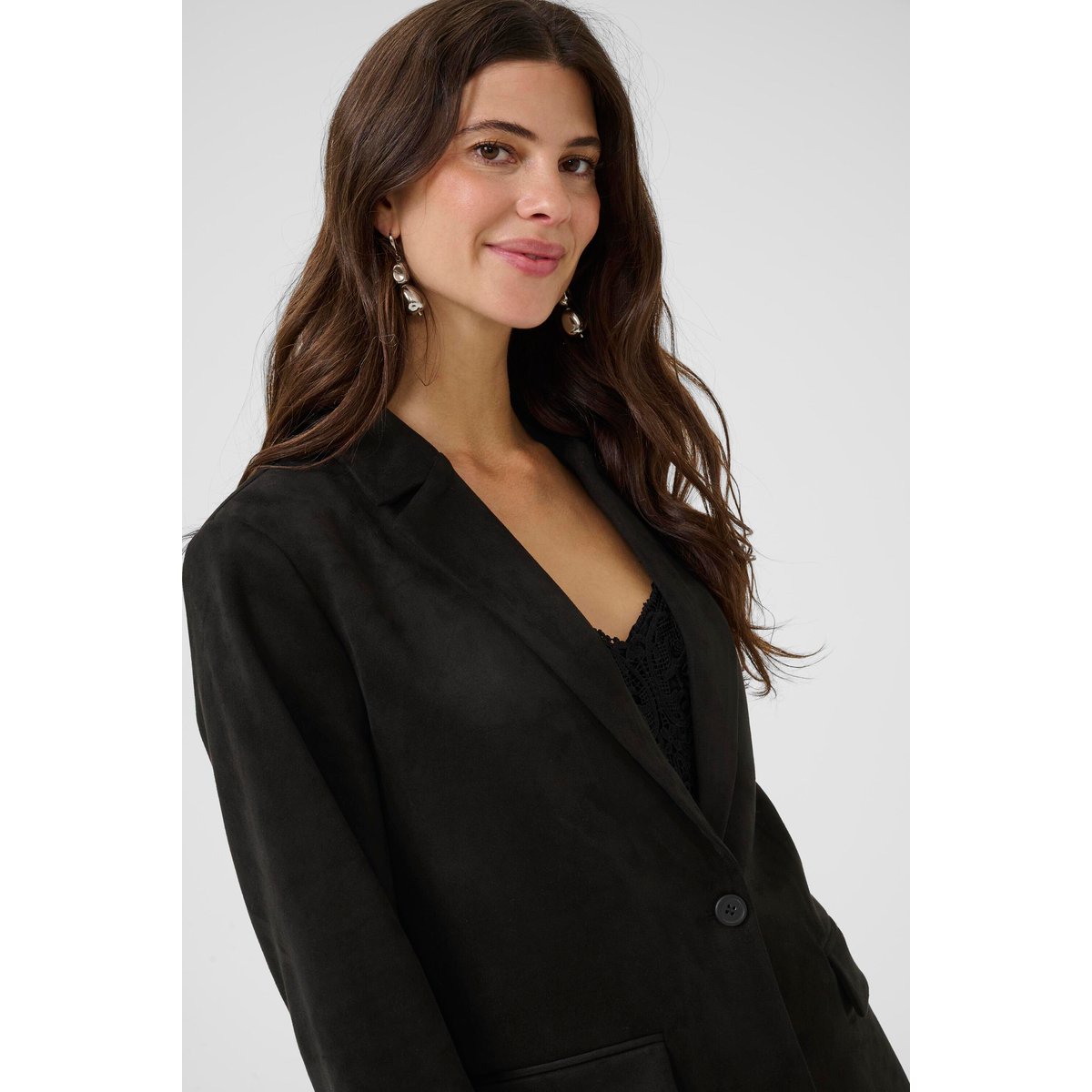 Blazer noir pitch black, CREAM