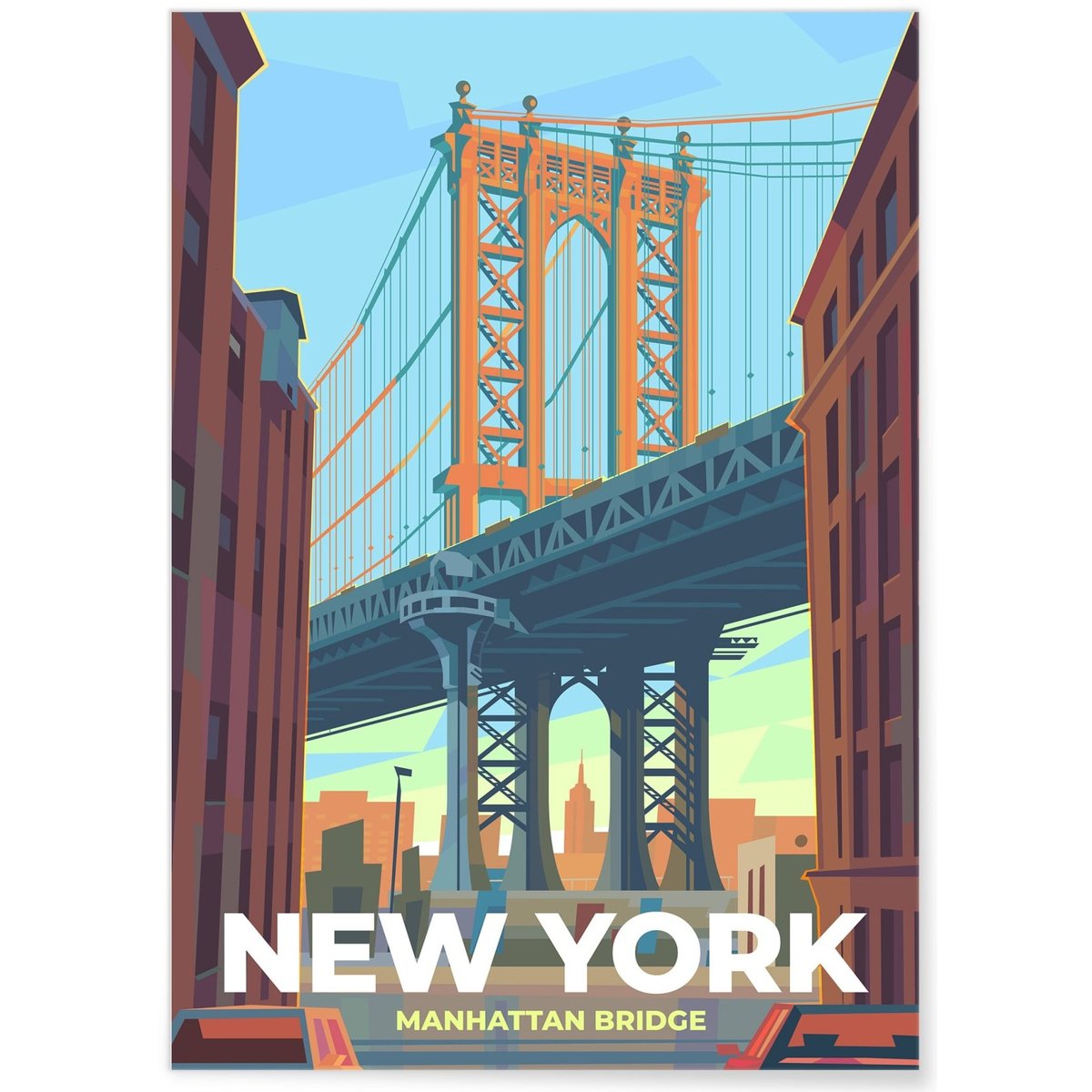 Affiche ville New York 3 blanc, L'AFFICHERIE