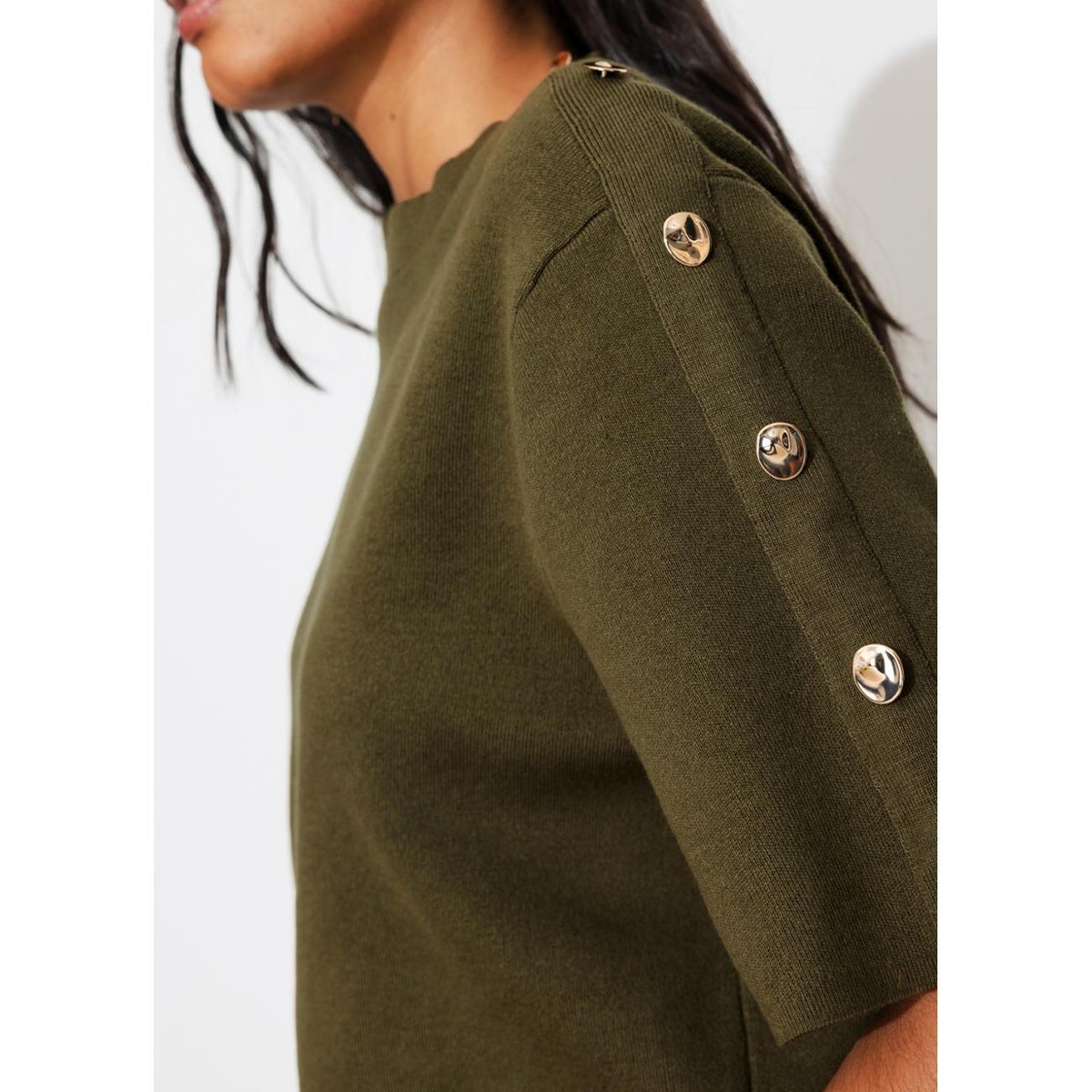 Pull manches courtes kaki, PROMOD
