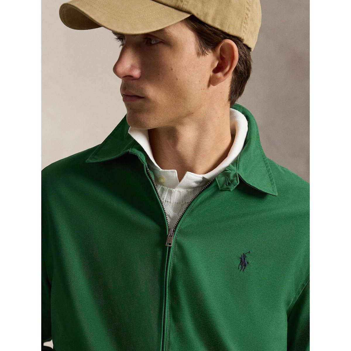Casaco de sarja bi-swing verde-floresta, POLO RALPH LAUREN