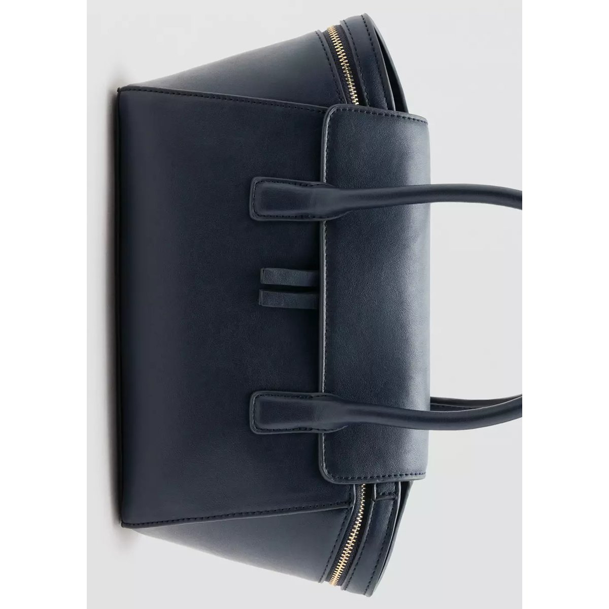 Sac porté main fermetures Éclair bleu marine, MANGO