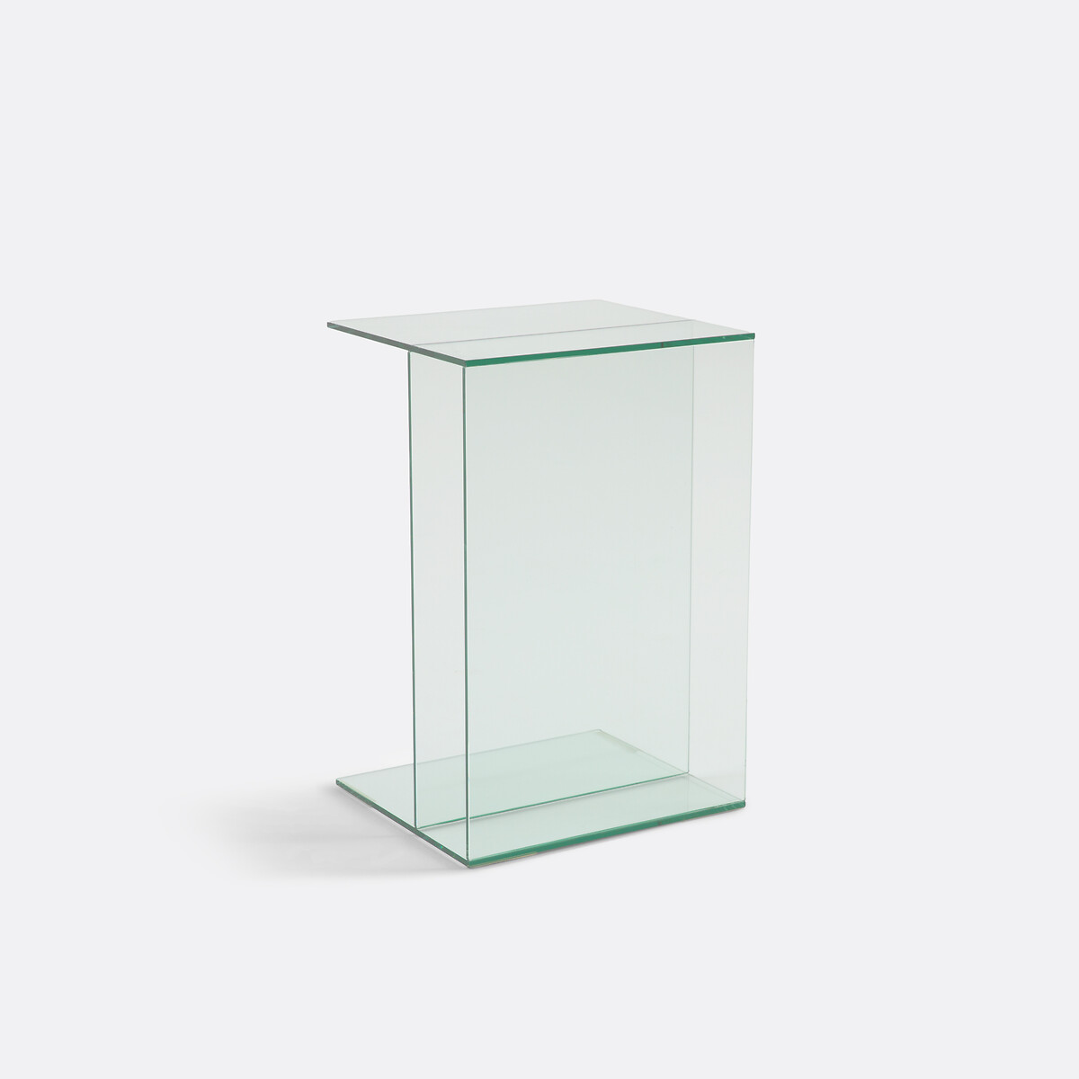 Bout de canapé en verre trempé, 1 niche, LIVIA transparent, LA REDOUTE INTERIEURS