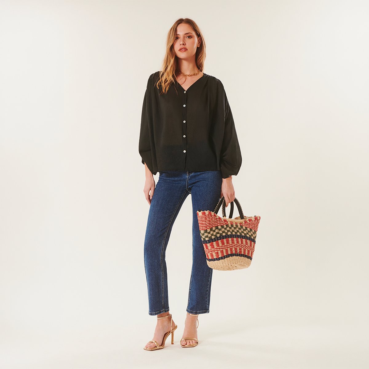 Blouse fluide CARINA noir, BENOA