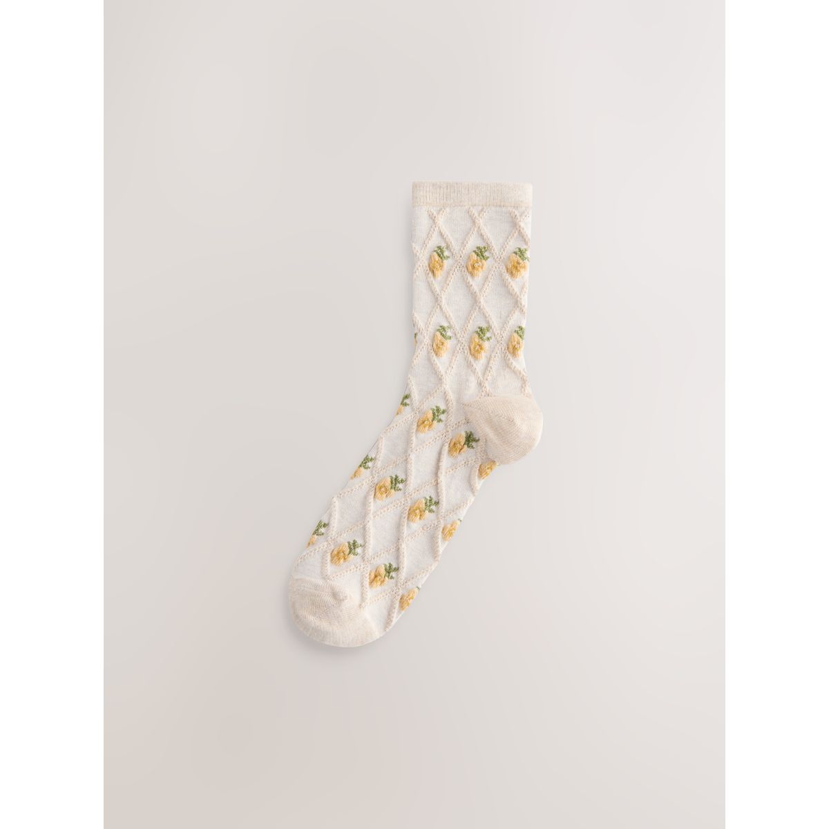 Socquettes texturées, 4 paires rose motif fleurs, NEXT