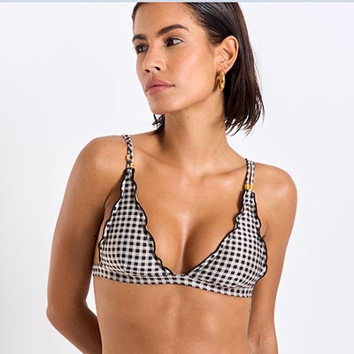 Haut de maillot triangle Glamo - DELVINA noir, BANANA MOON