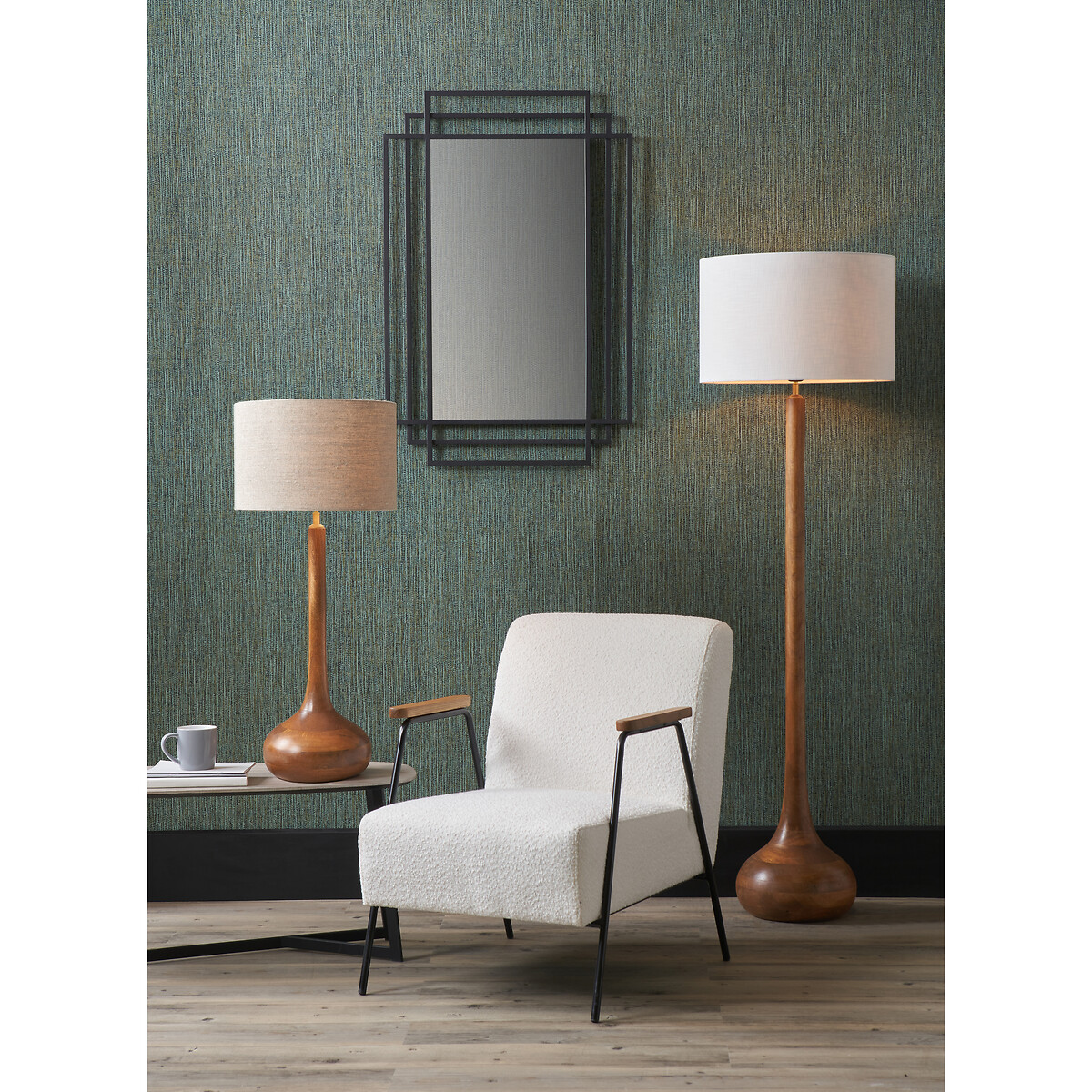 Thiago Oiled Wood Floor Lamp Base brown, ÉDITÉ