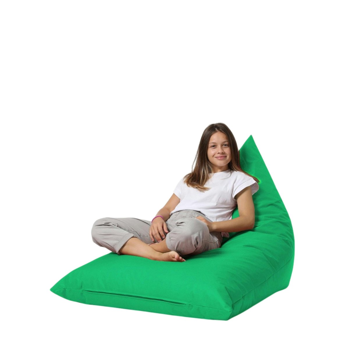 Pouf extérieur vert dossier intégré ARTA vert, PIER IMPORT