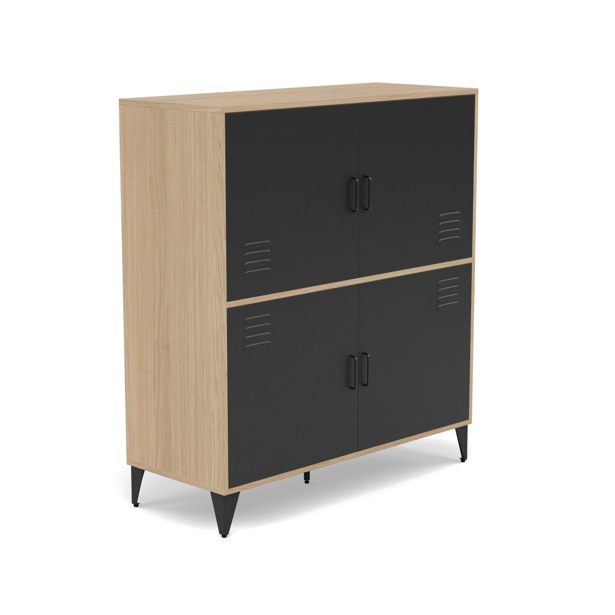 Buffet - TRIBECA bois / noir, BEST MOBILIER