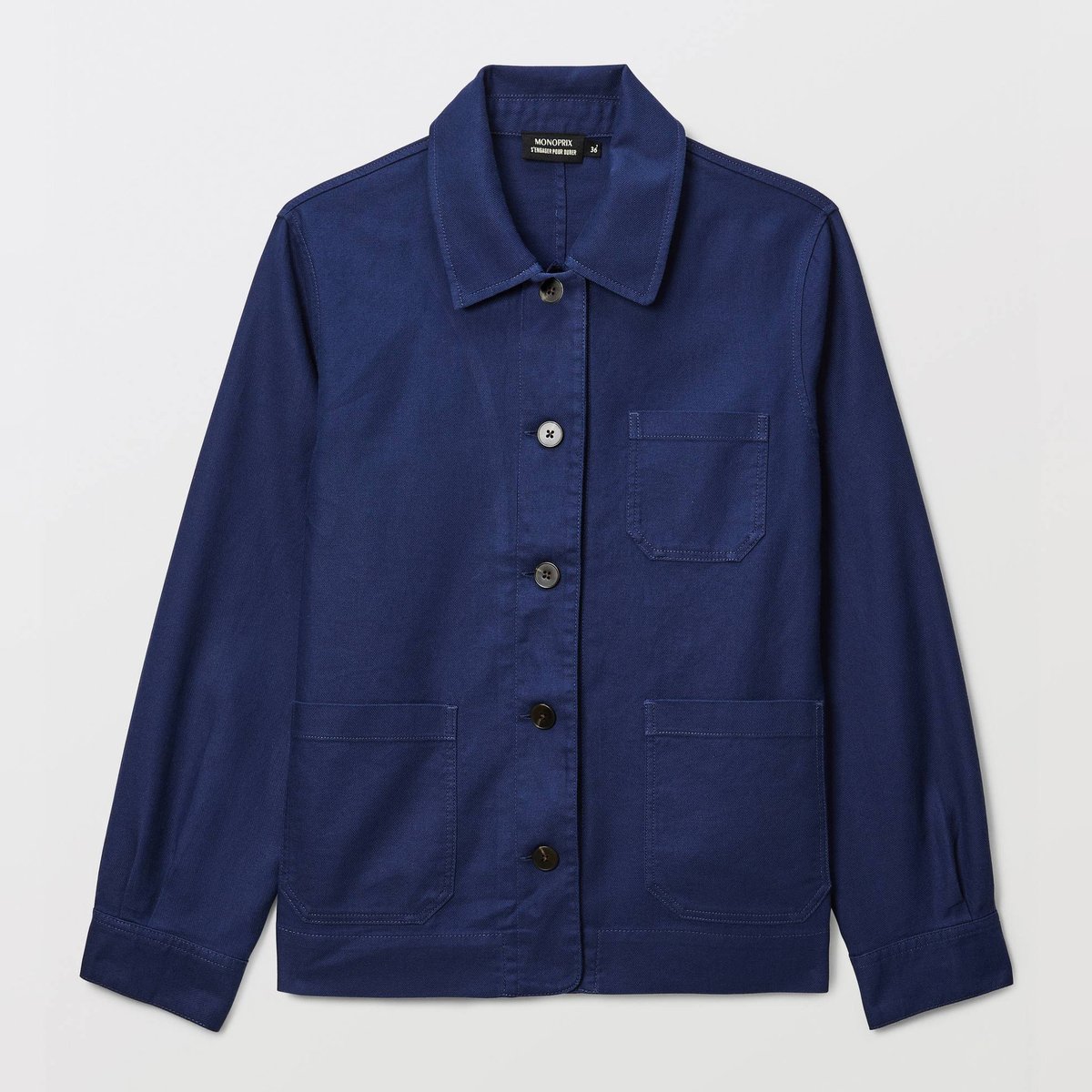 Veste courte contenant du lin penombre, MONOPRIX