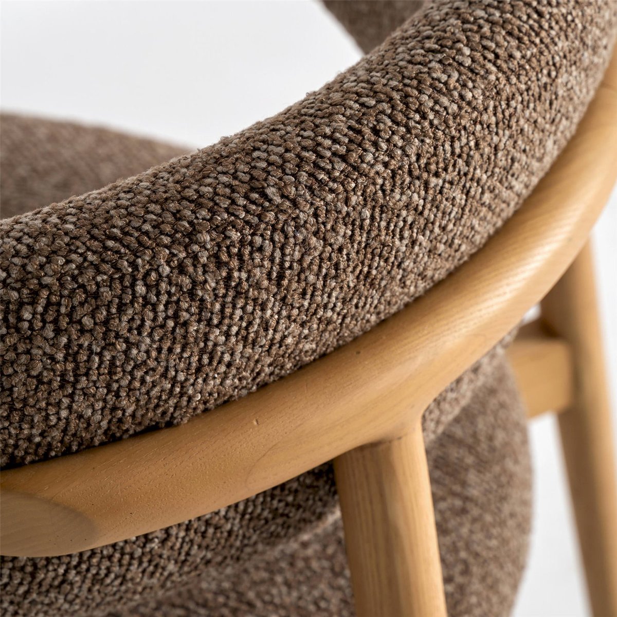 Chaise art déco, VACIO taupe marbré bois naturel, RECOLLECTION