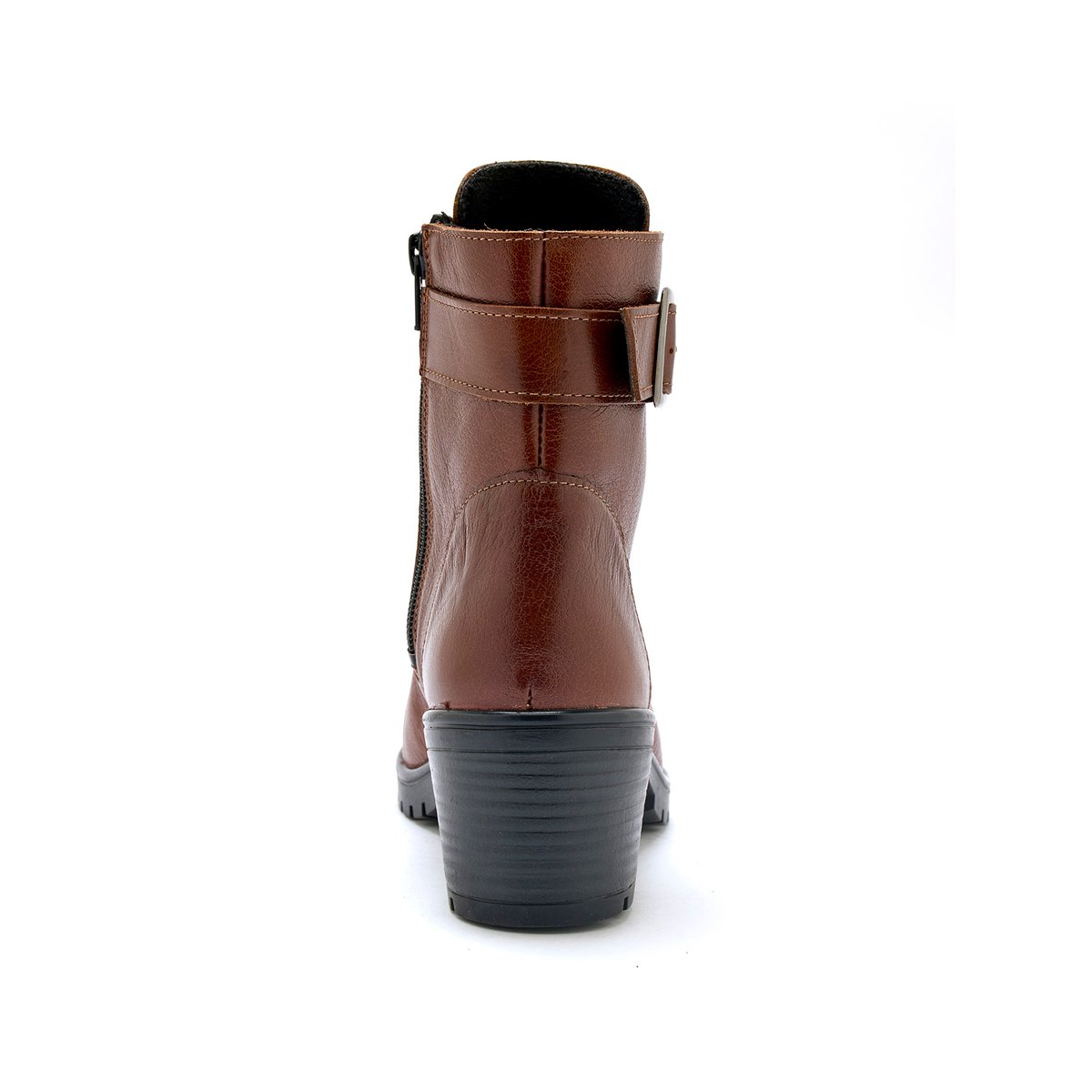 Boots avec zip et lacets marron, PEDICONFORT