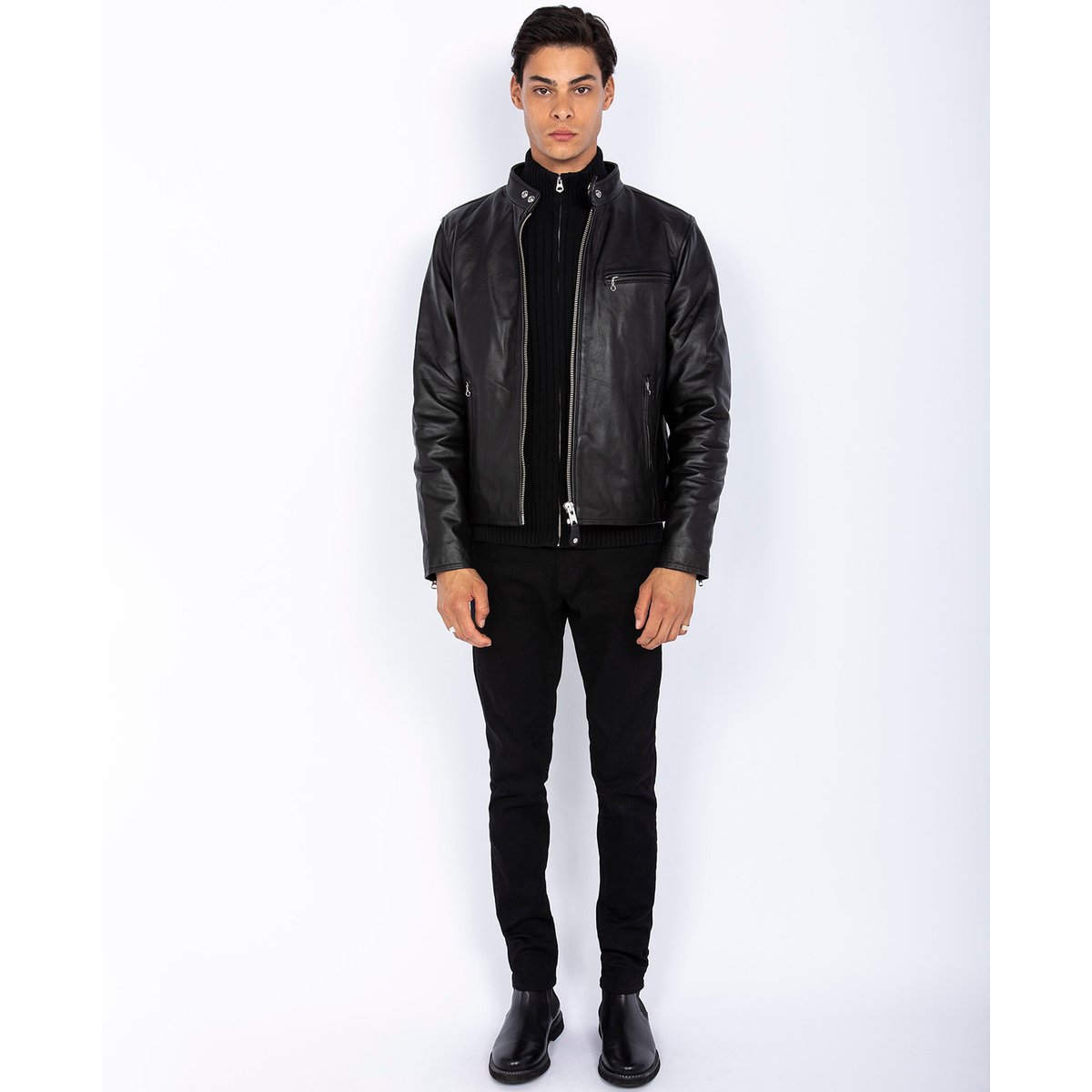 Blouson motard noir, SCHOTT
