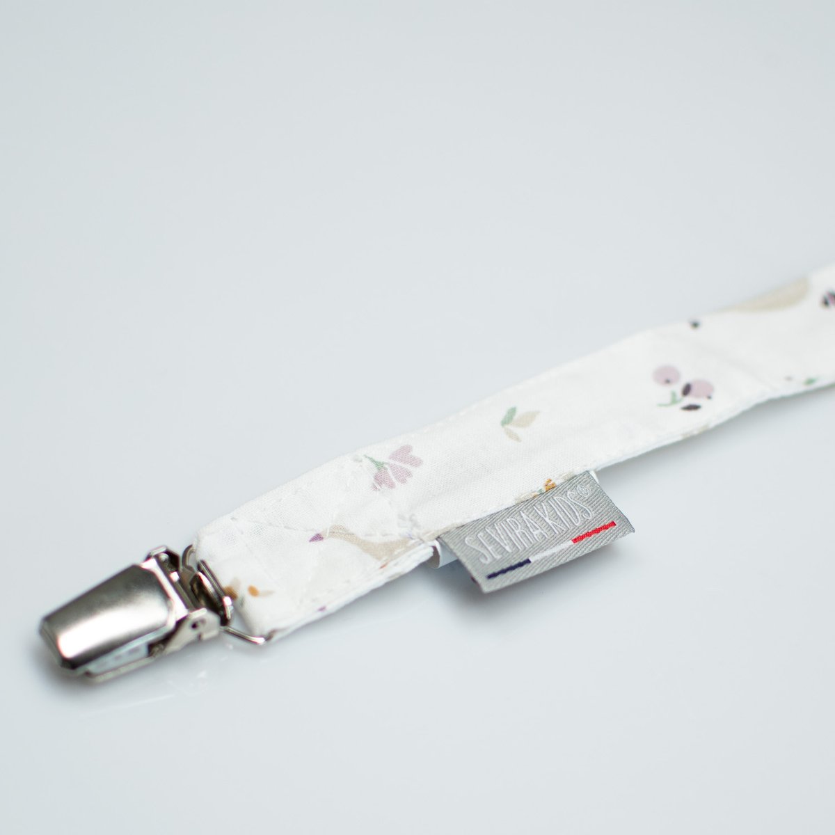 Attache tétine personnalisable en coton et son motif minimaliste et champêtre Sidonia SIDONIA sidonia, beige, écru, blanc, SEVIRA KIDS