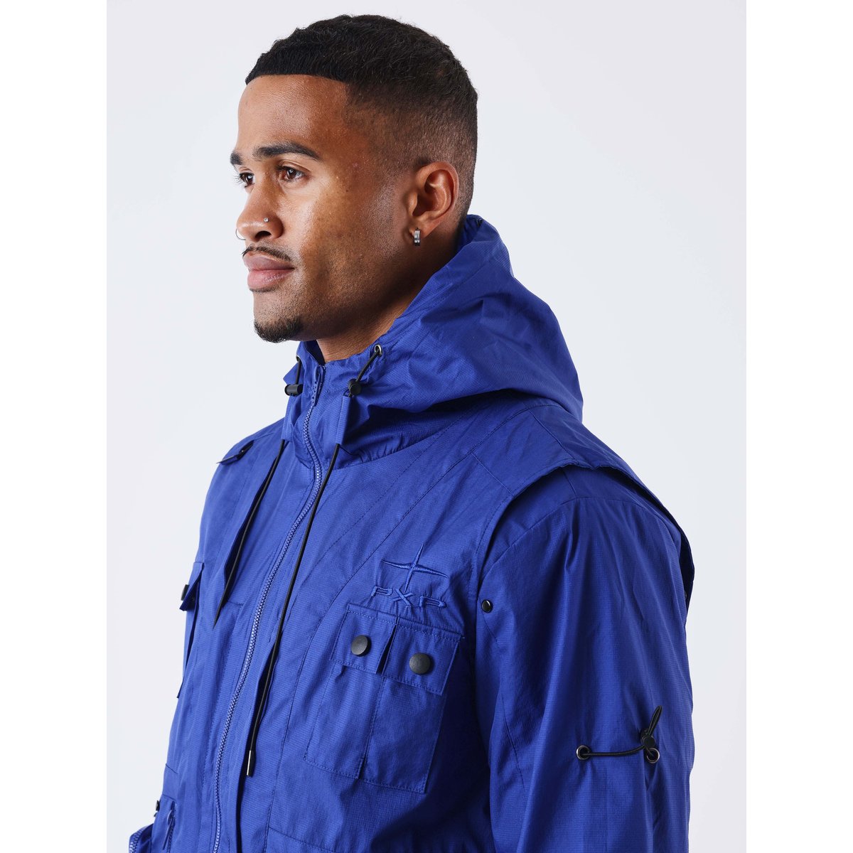 Veste technique 3 en 1 collaboration Kalash bleu électrique 2, PROJECT X
