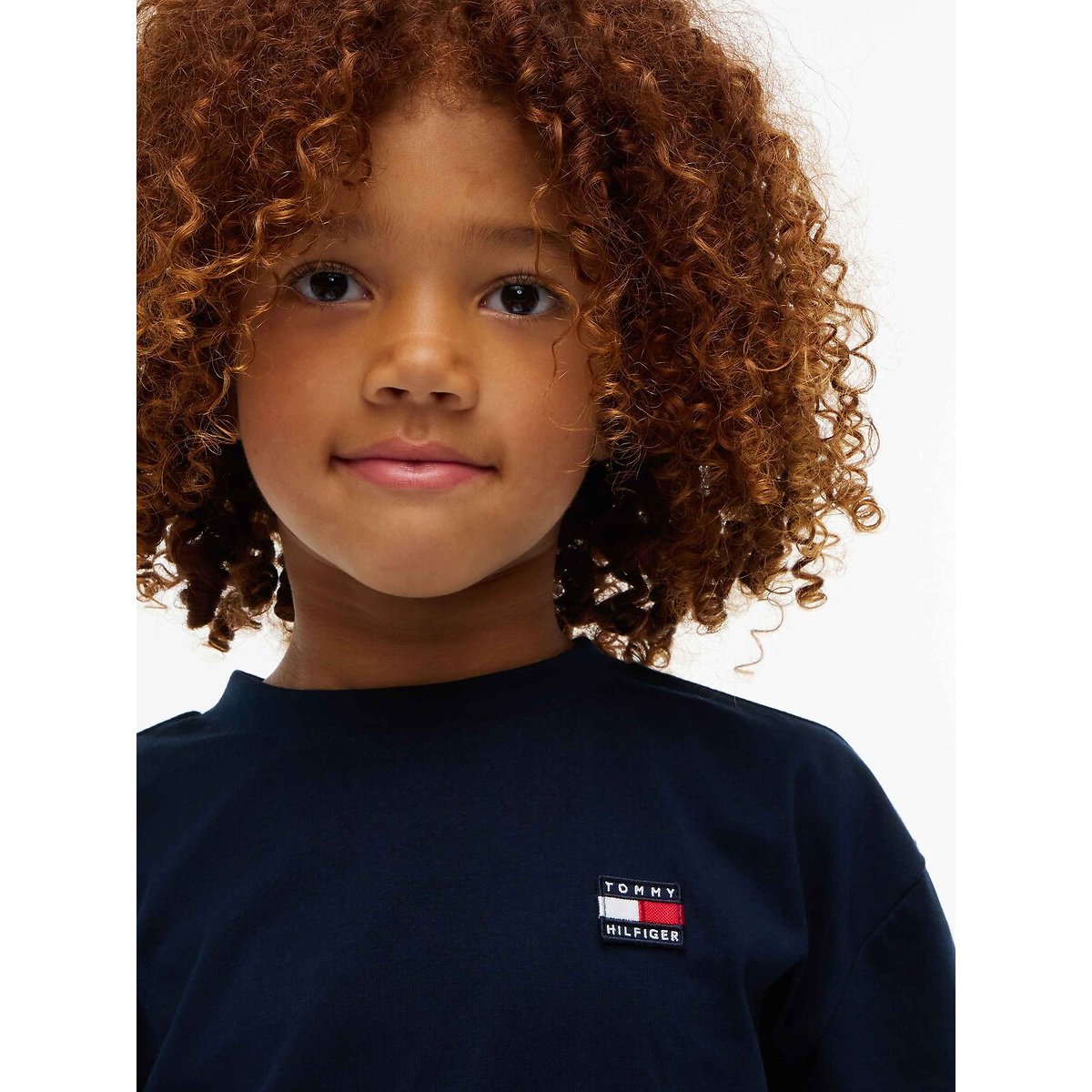 T-shirt maniche corte, logo ricamato blu marino, TOMMY HILFIGER