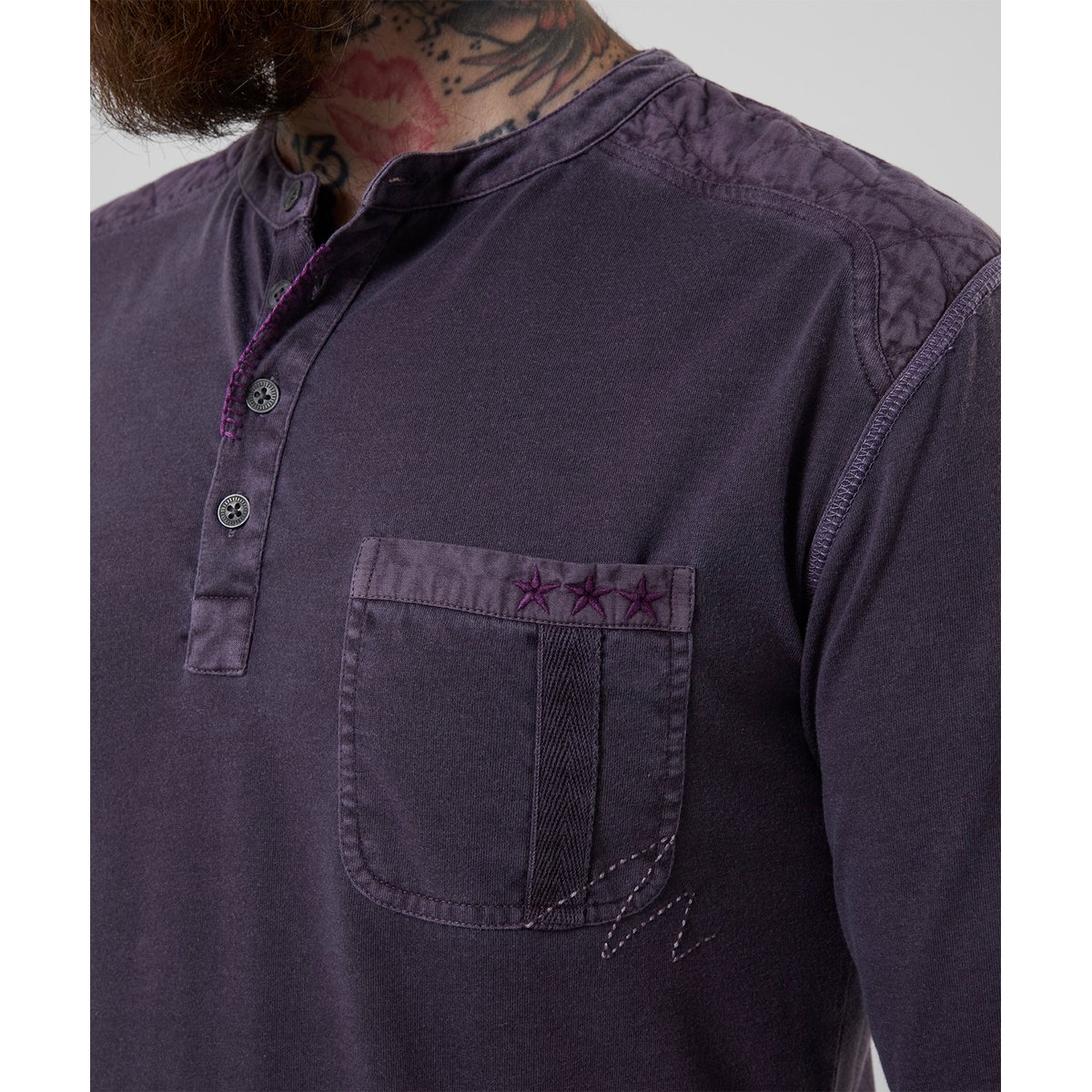 Henley Créatif Personnalisé violet, JOE BROWNS