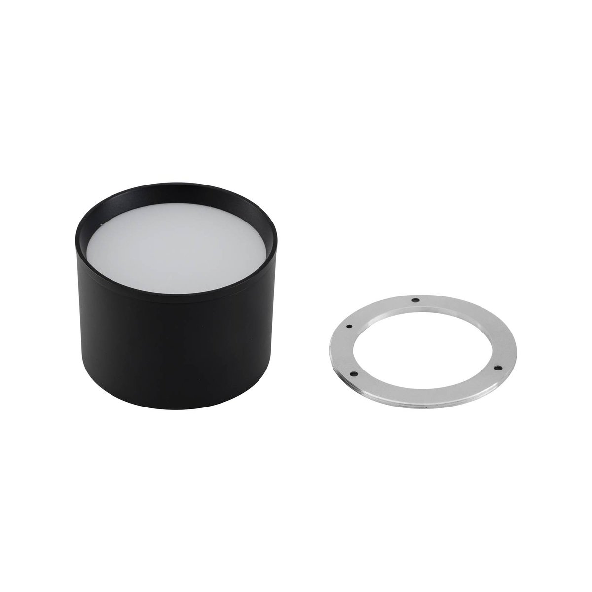 Plafonnier en aluminium moderneLED, Nivoria noir, LINDBY