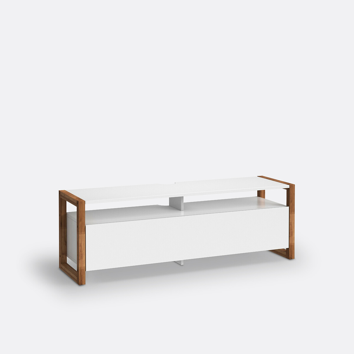 Meuble TV porte abattante, Compo blanc, LA REDOUTE INTERIEURS