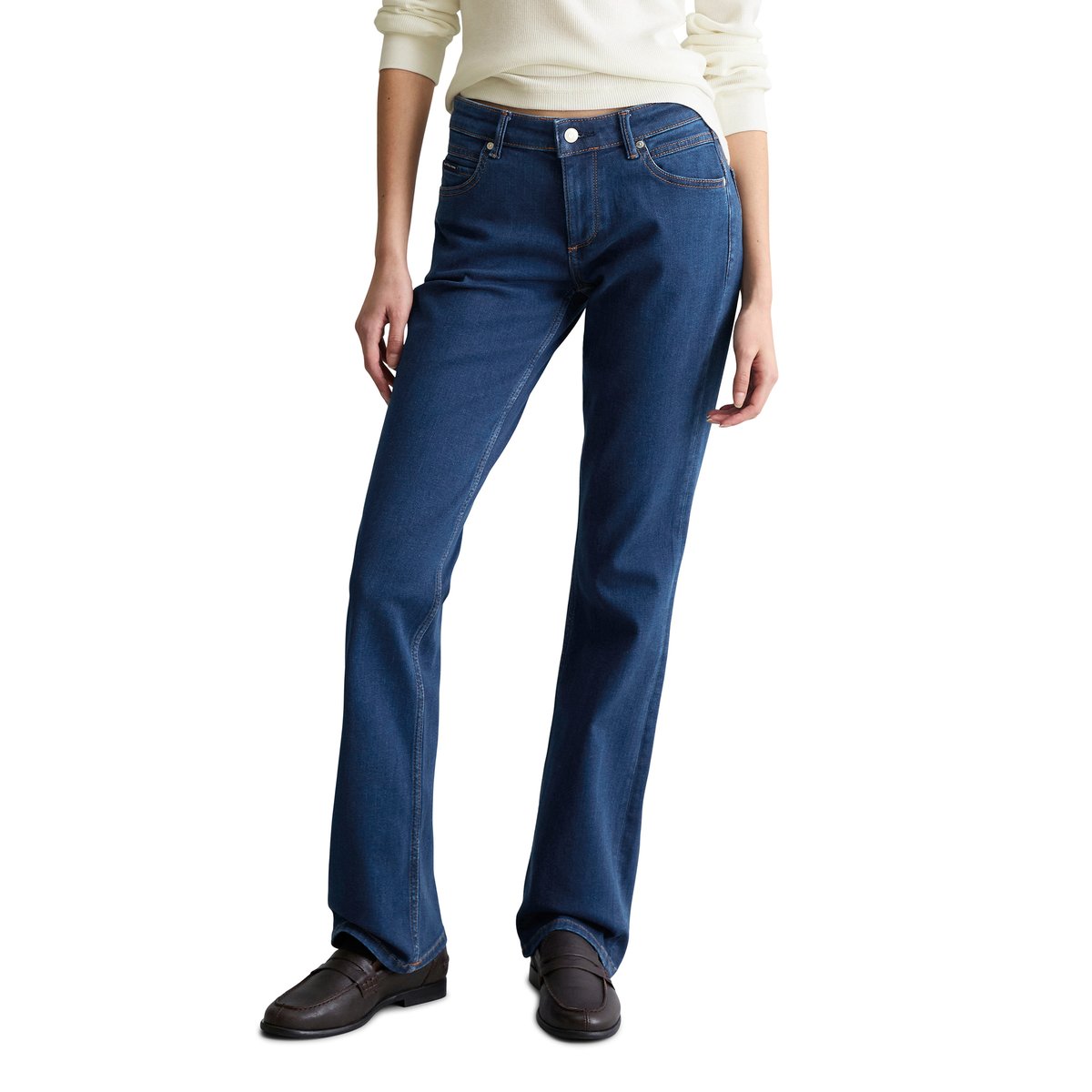 Jeans modèle Nella bootcut en coton organique mélangé stretch bleu clair, MARC O’POLO DENIM