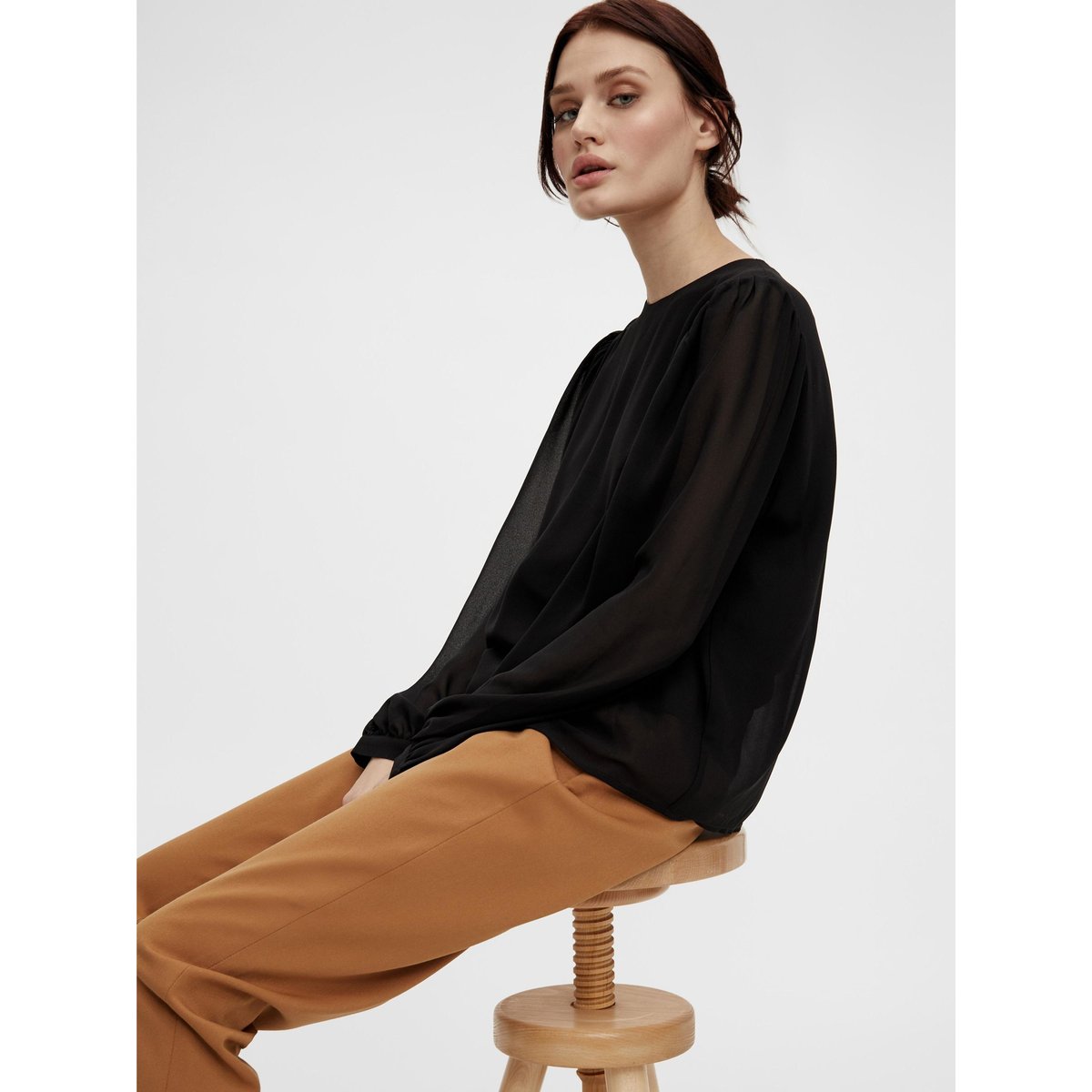 À manches ballon Blouse noir - black, OBJECT