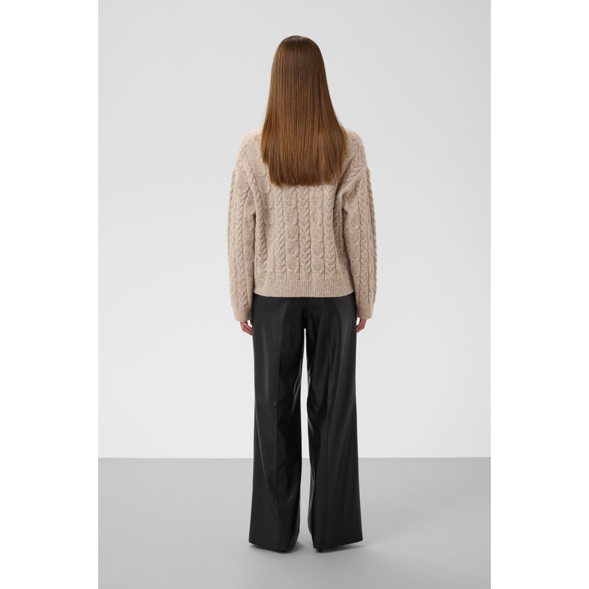 Pullover tricoté beige walnut melange, SOAKED IN LUXURY