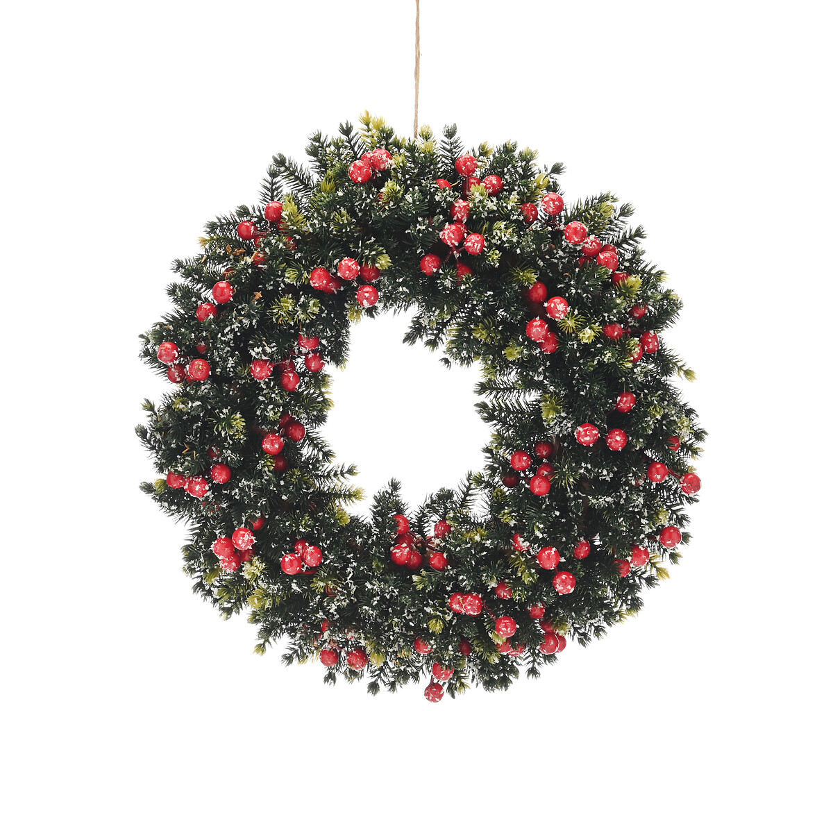 34cm Heritage Noel Green Frosted Wreath green, SO'HOME