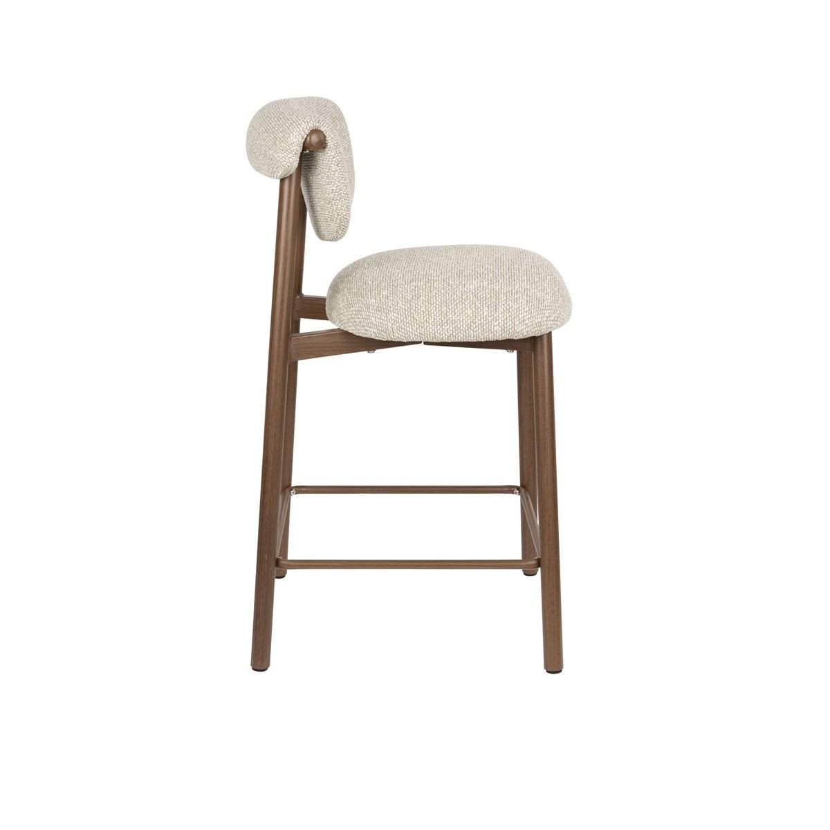 Tabouret design en tissu (lot de 2) , LEE beige, BOITE A DESIGN