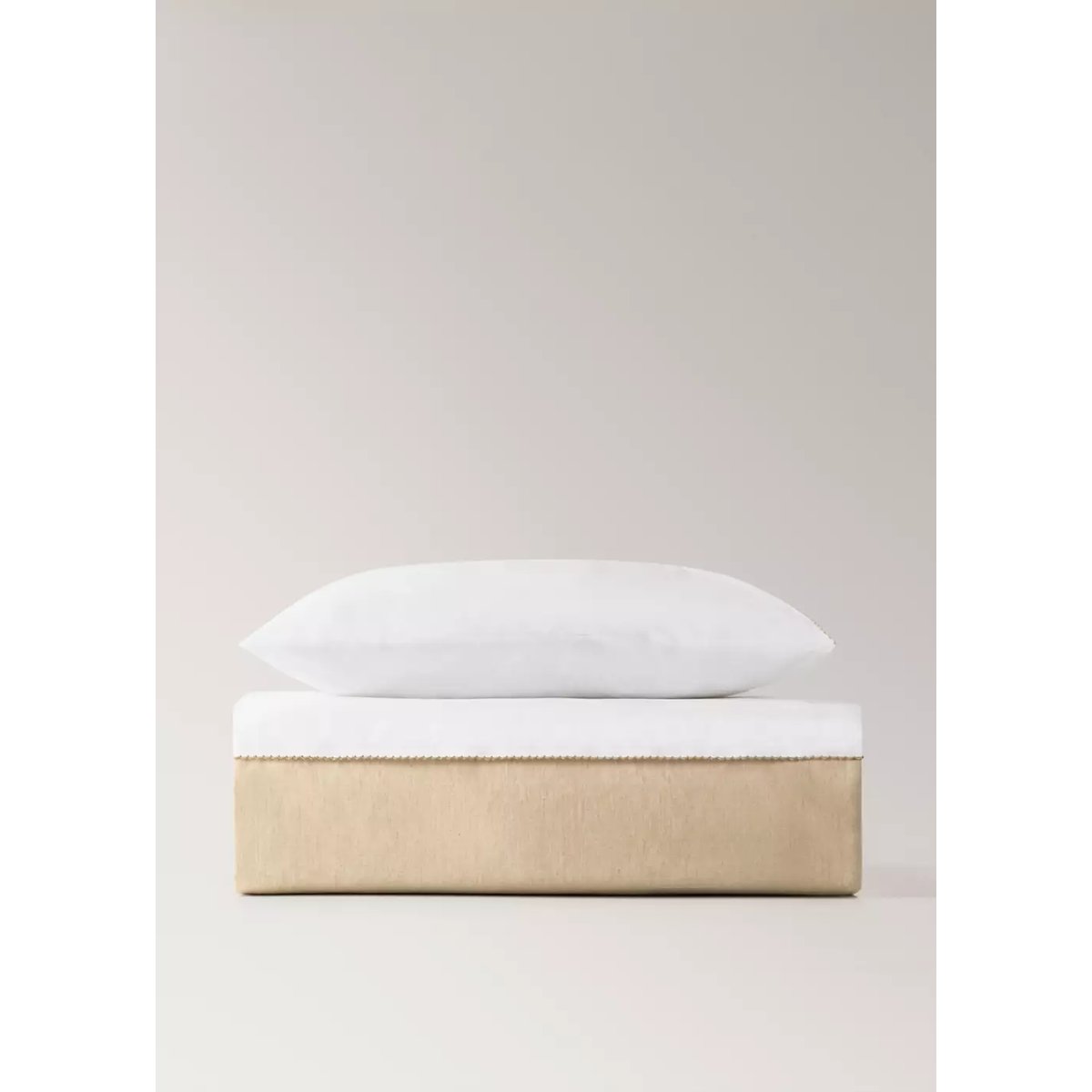 Housse de couette berceau lin percale de coton blanc, MANGO HOME