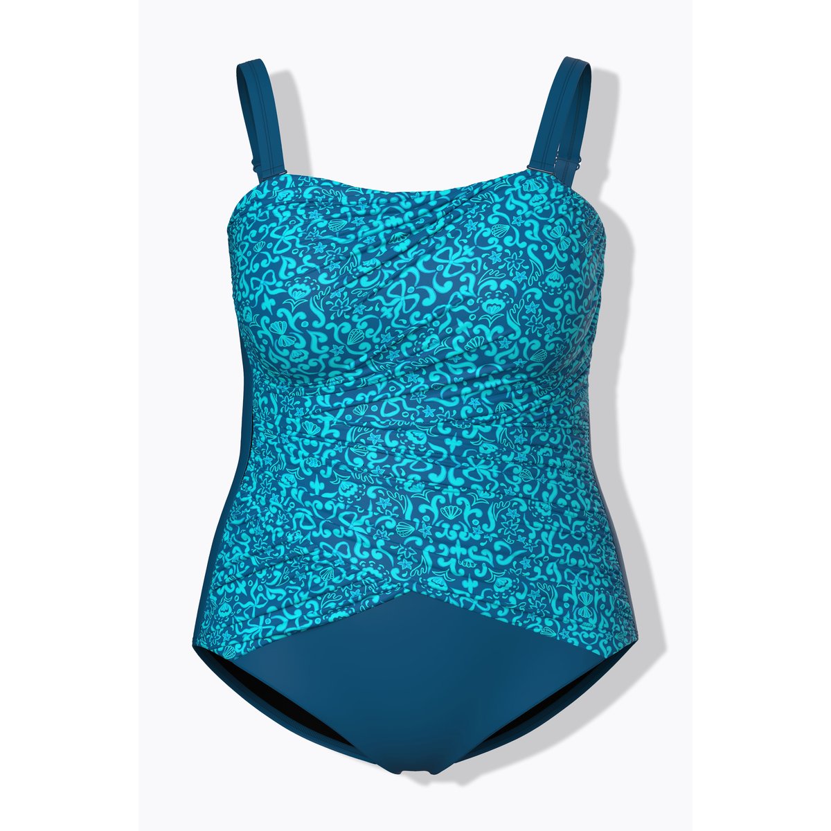 Maillot de bain à bonnets souples pétrole foncé, ULLA POPKEN