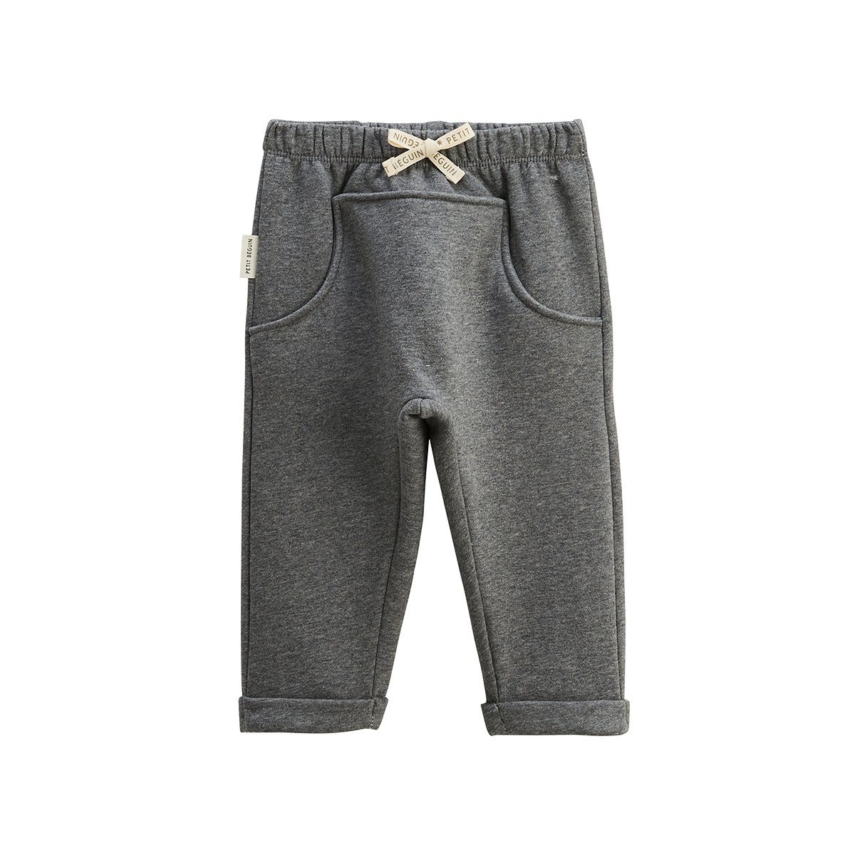 Pantalon enfant en molleton Touctouc gris, PETIT BEGUIN