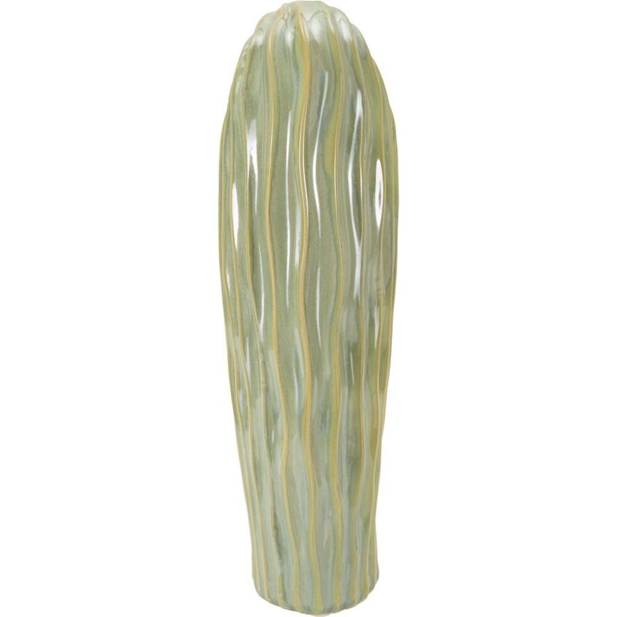 Vase en céramique relief ondulé MODERN vert, RECOLLECTION