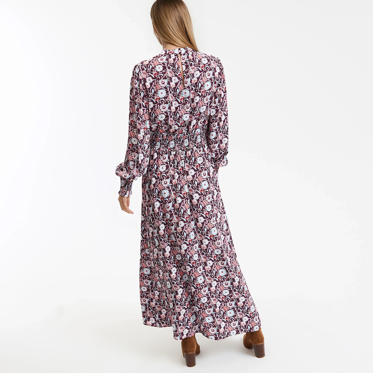 Floral Full Maxi Dress printed brown background, LA REDOUTE COLLECTIONS
