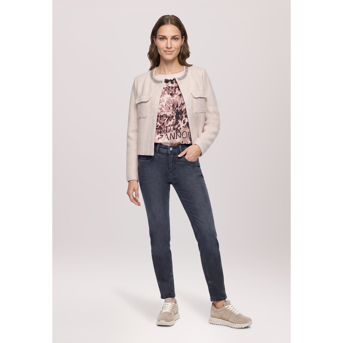 Jean stretch à effet délavé black denim, BETTY BARCLAY
