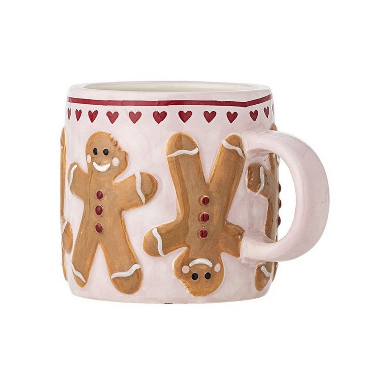 Tasse grès noël pain d'épice Binna set de 4 rose, BLOOMINGVILLE