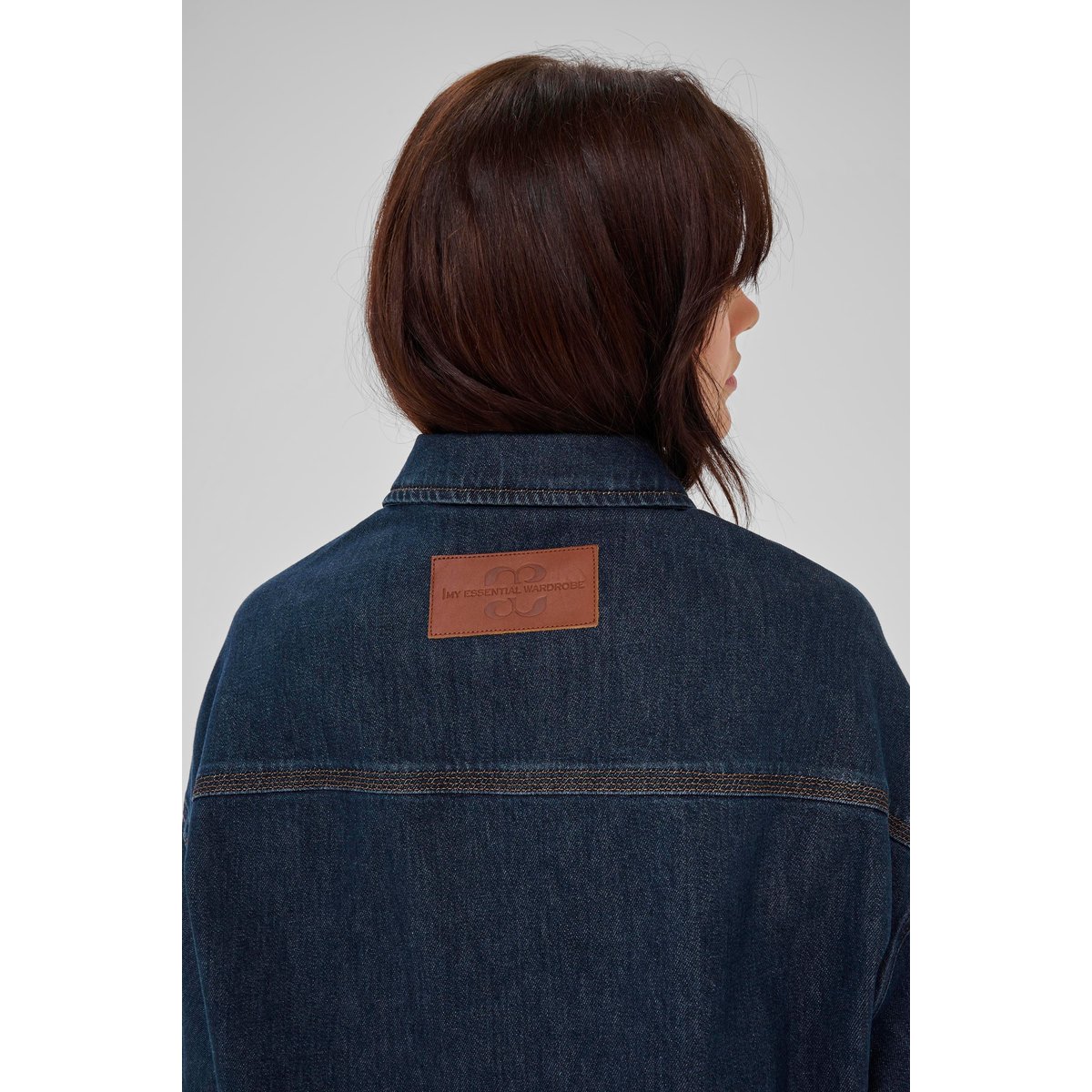 Veste en jean bleu dark blue un-wash, MY ESSENTIAL