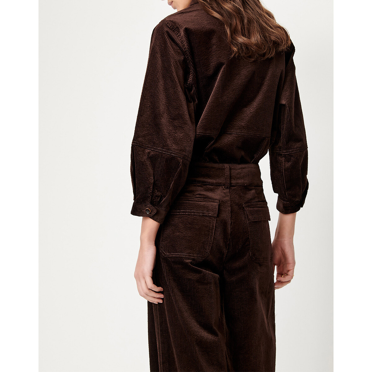 Pantalon large en velours, MANHASTREET café marron, SESSUN