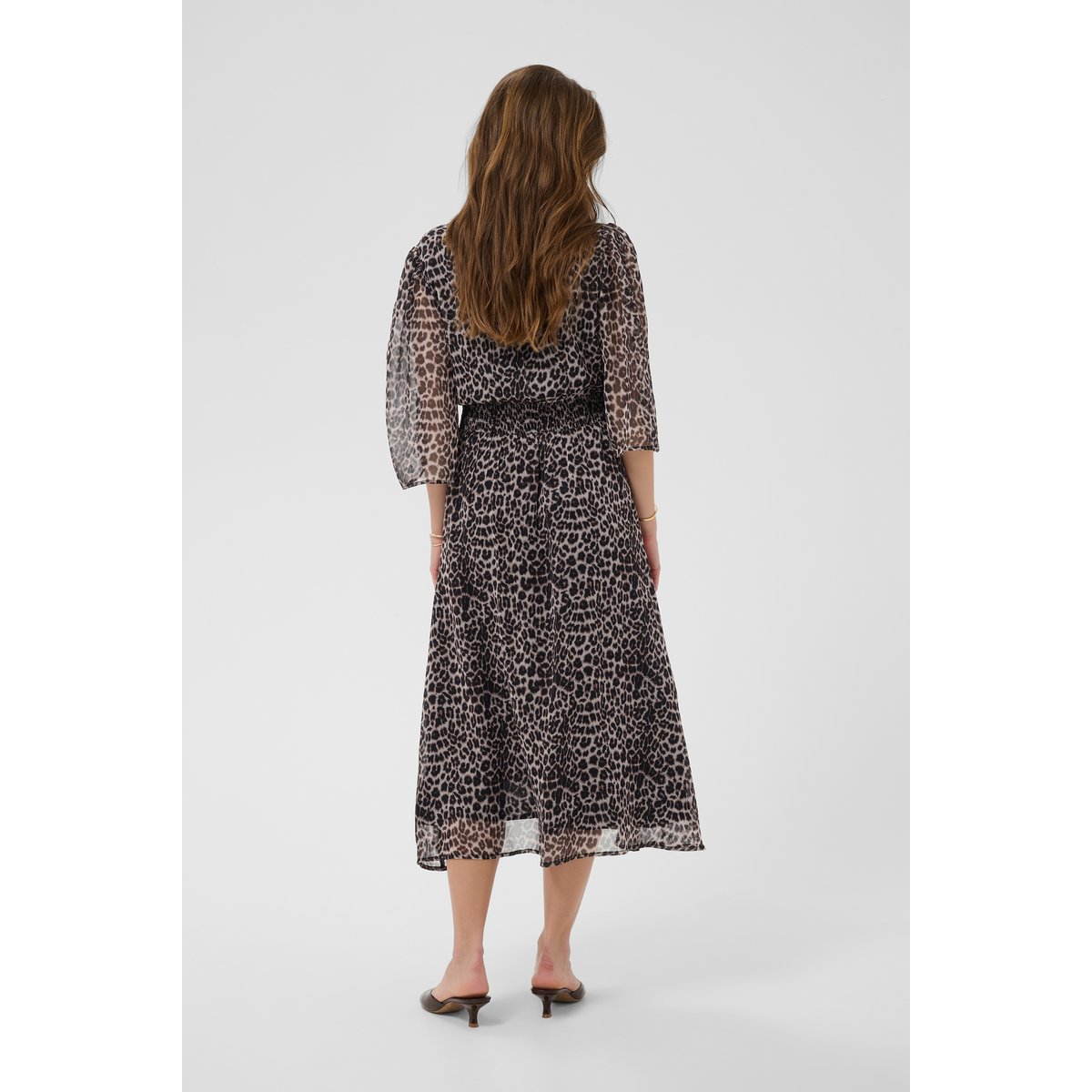 Robe beige animalier natraul animal spots, CREAM