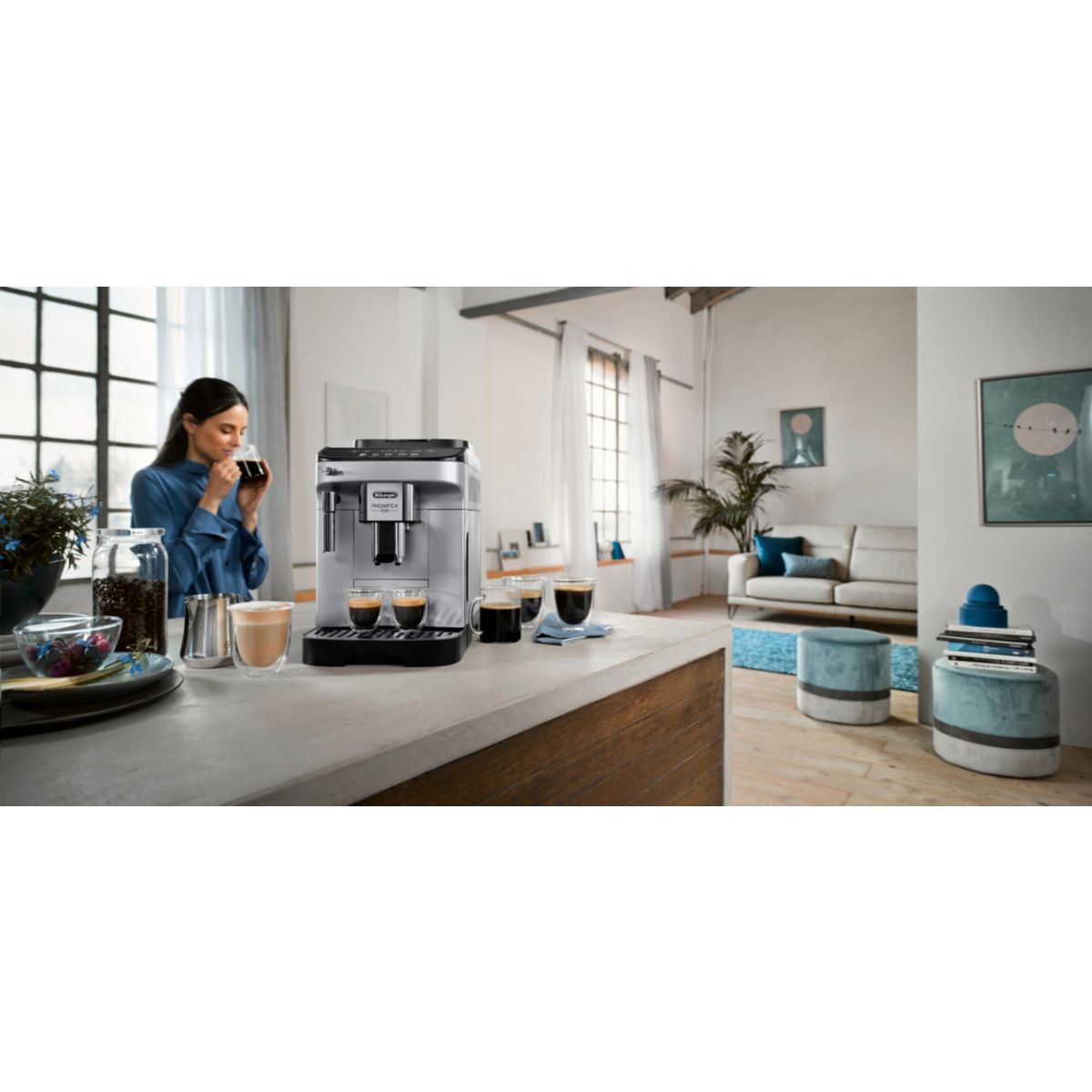 Expresso Broyeur FEB2931.SB couleur unique, DELONGHI